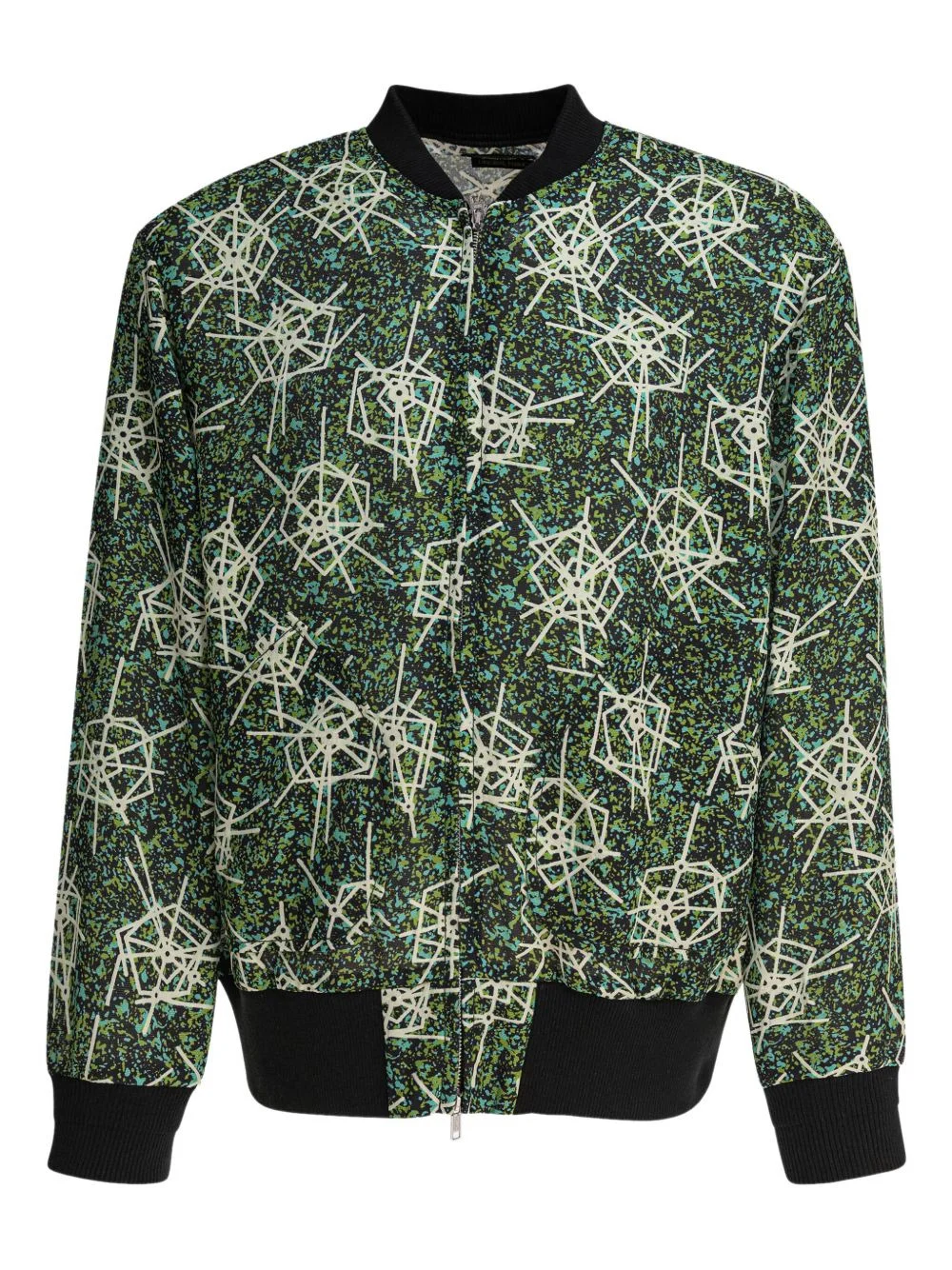 abstract-print bomber jacket - 1