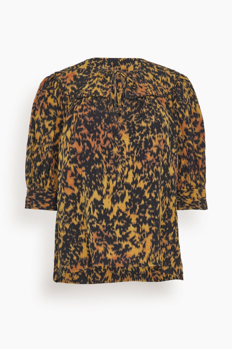 Blaire Short Sleeve Blouse in Savannah 1