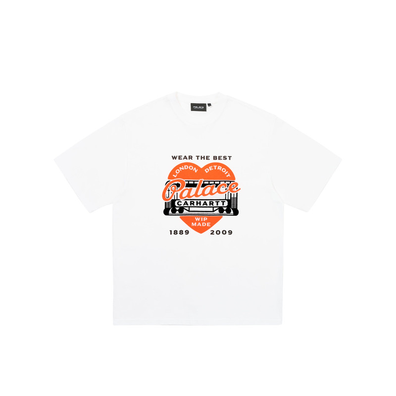PALACE CARHARTT WIP HEART T-SHIRT WHITE - 1
