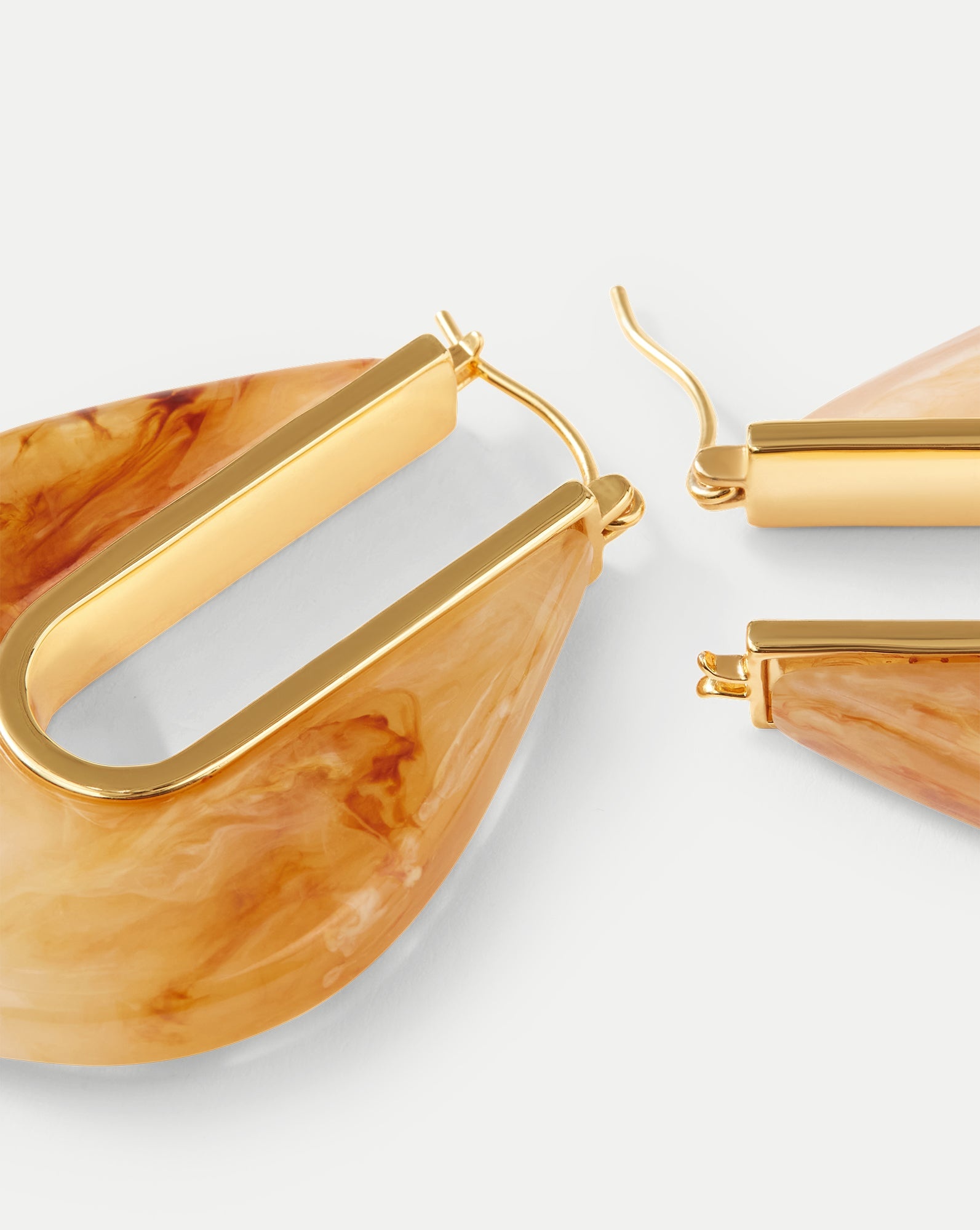 RESIN DROP HOOP EARRING - 4