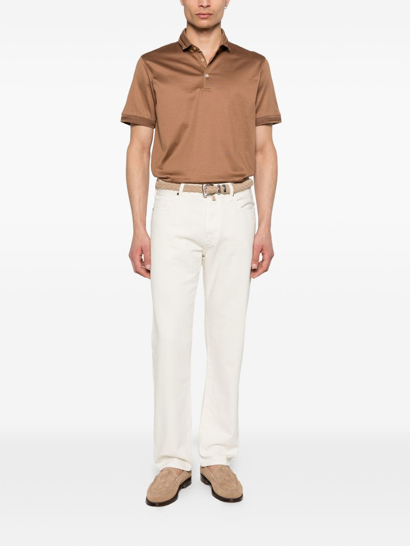 CORNELIANI button-fastening short-sleeve polo shirt outlook