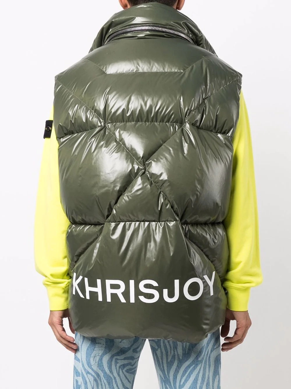 logo-trim puffer gilet - 4