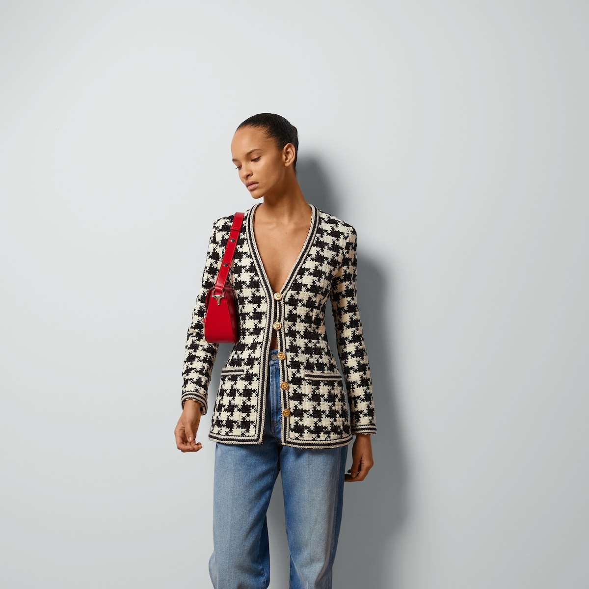 Houndstooth chenille jacket - 5