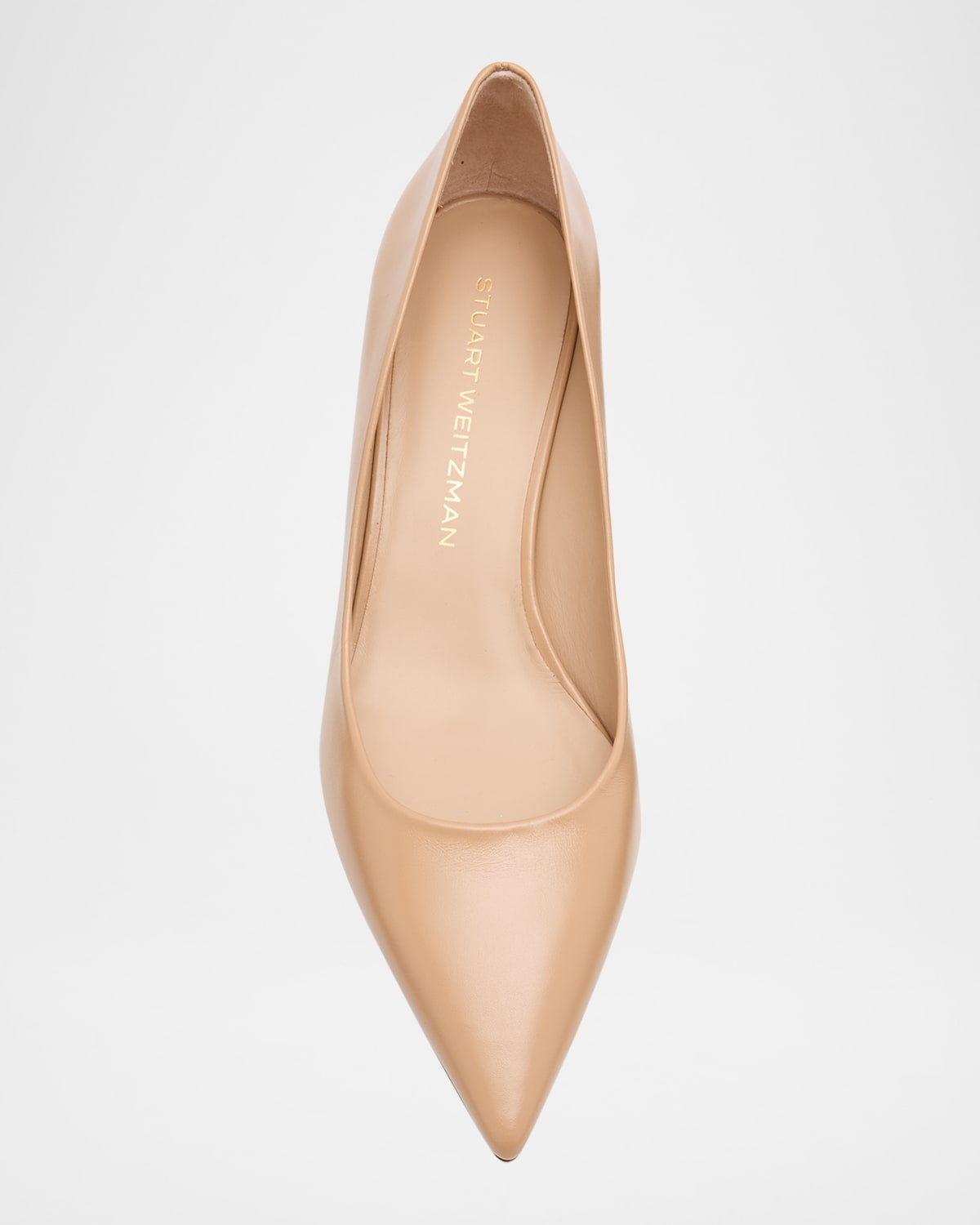 Stuart Leather Kitten-Heel Pumps - 5