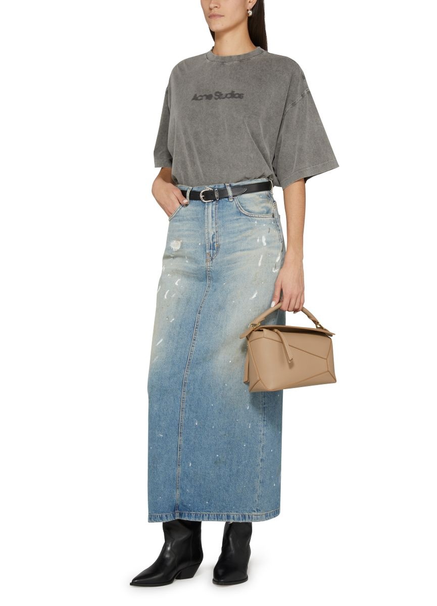 Denim long skirt - 6