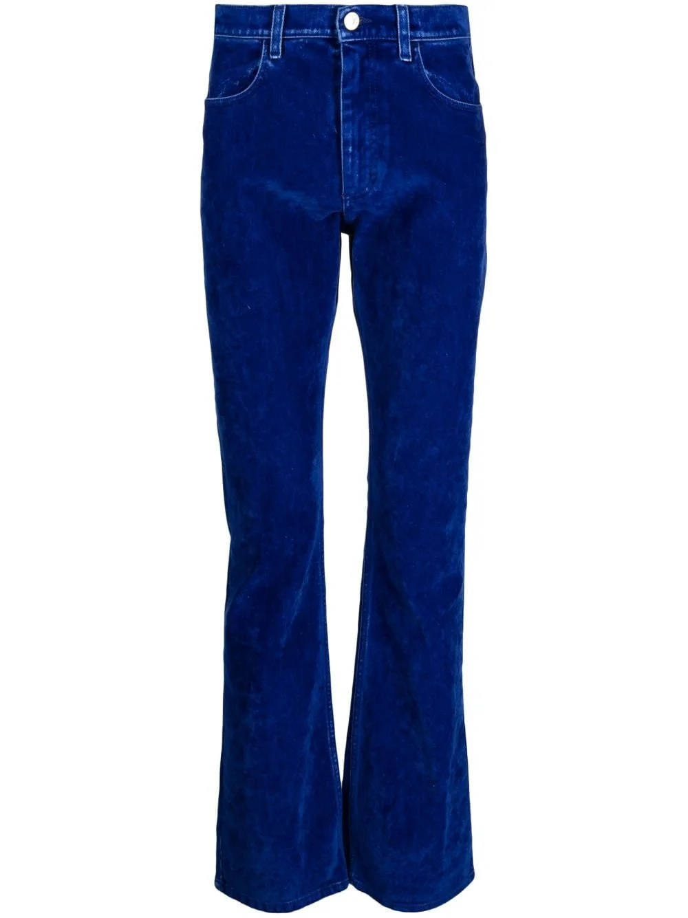 flared twill trousers - 1