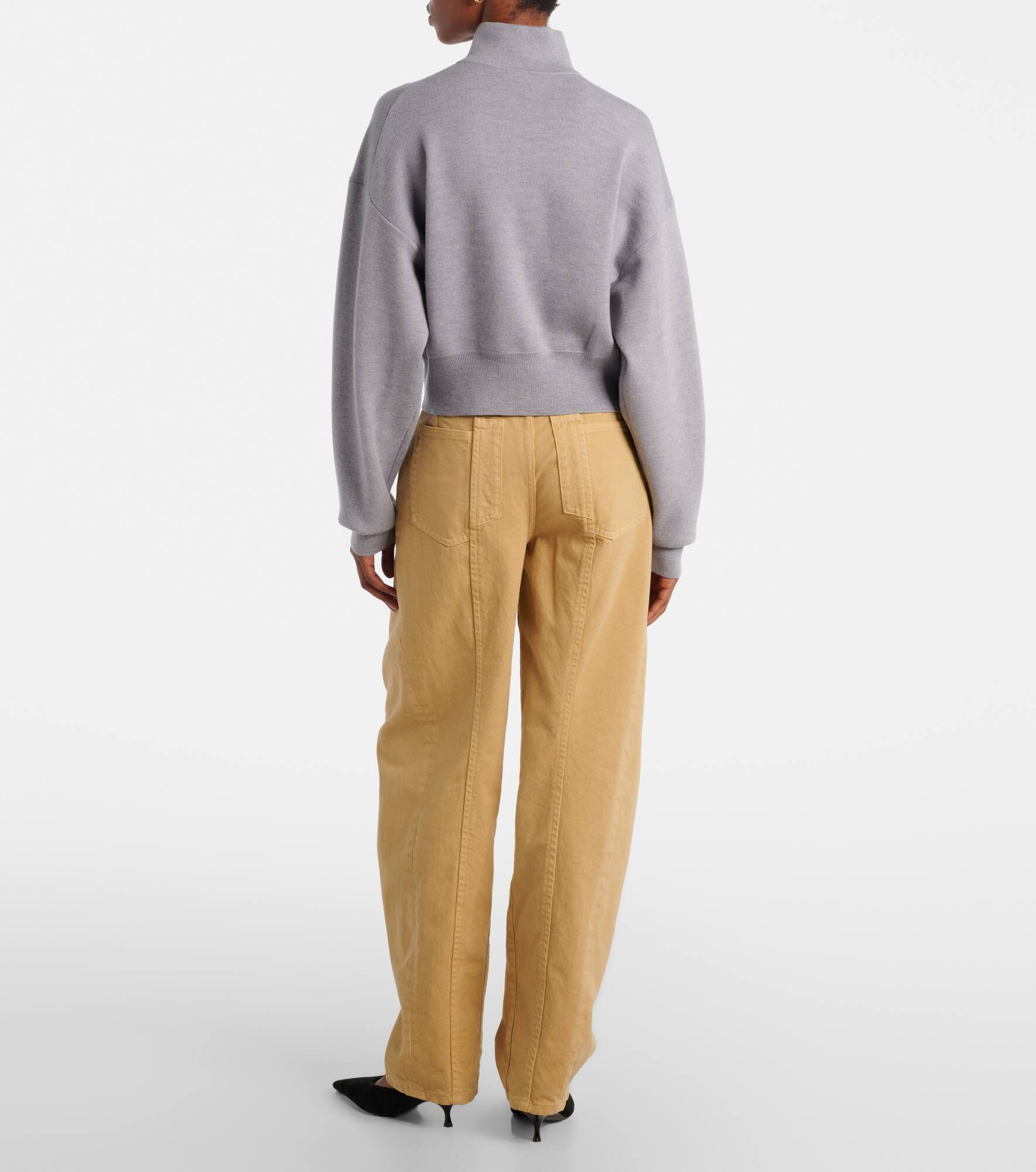 Wool-blend half-zip sweater - 3