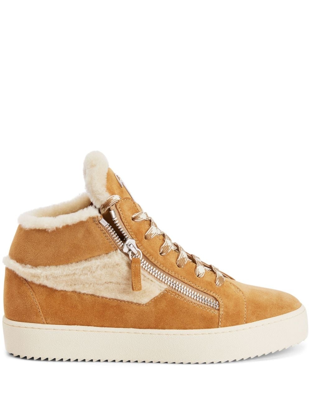 Kriss shearling-trim high-top sneakers - 1