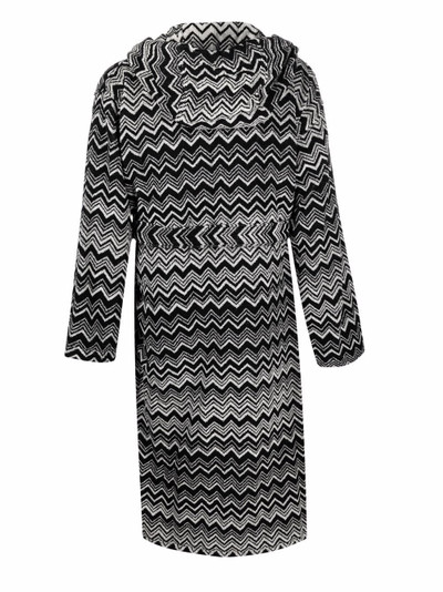 Missoni zigzag hooded cotton robe outlook