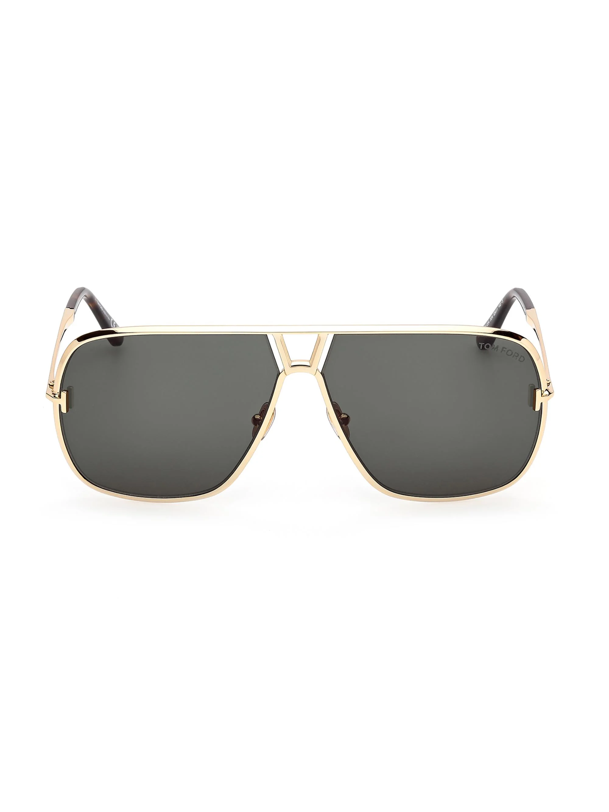 Men's Starvos 63MM Rectangular Sunglasses - Havana Gold Green - 1