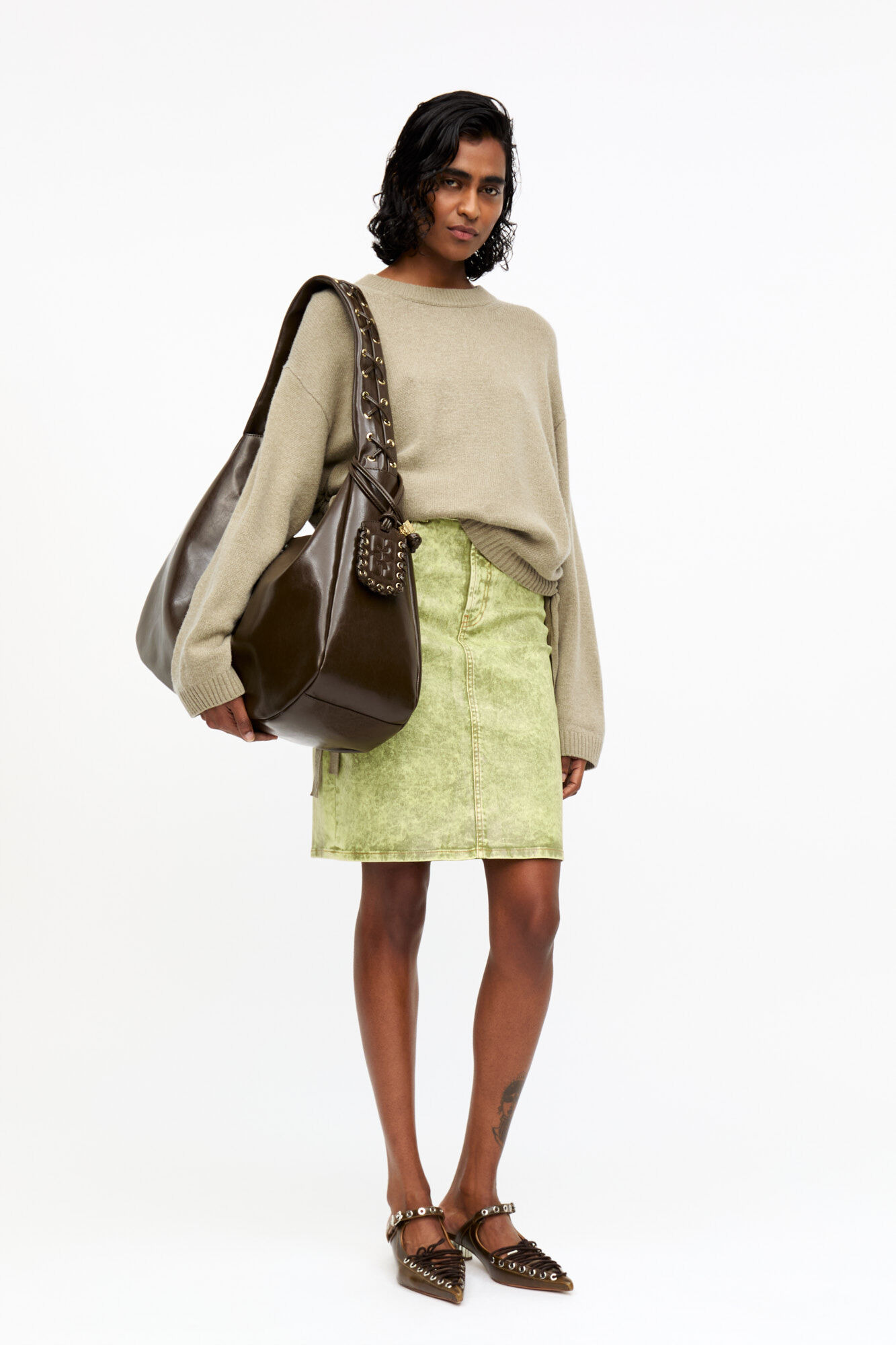 DARK-OLIVE XXL HOBO BAG - 7