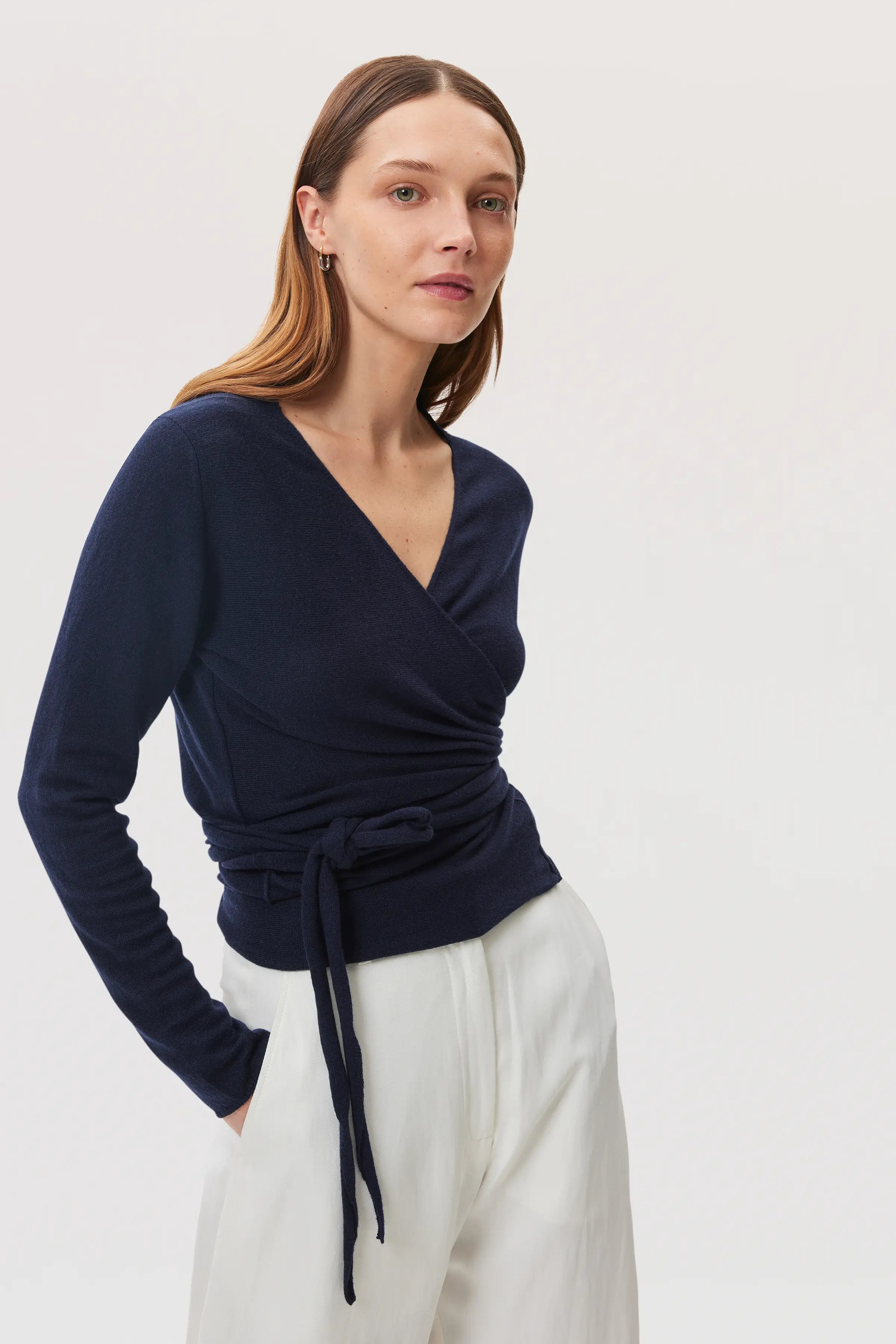 Cashmere Navy Ballet Wrap - 3