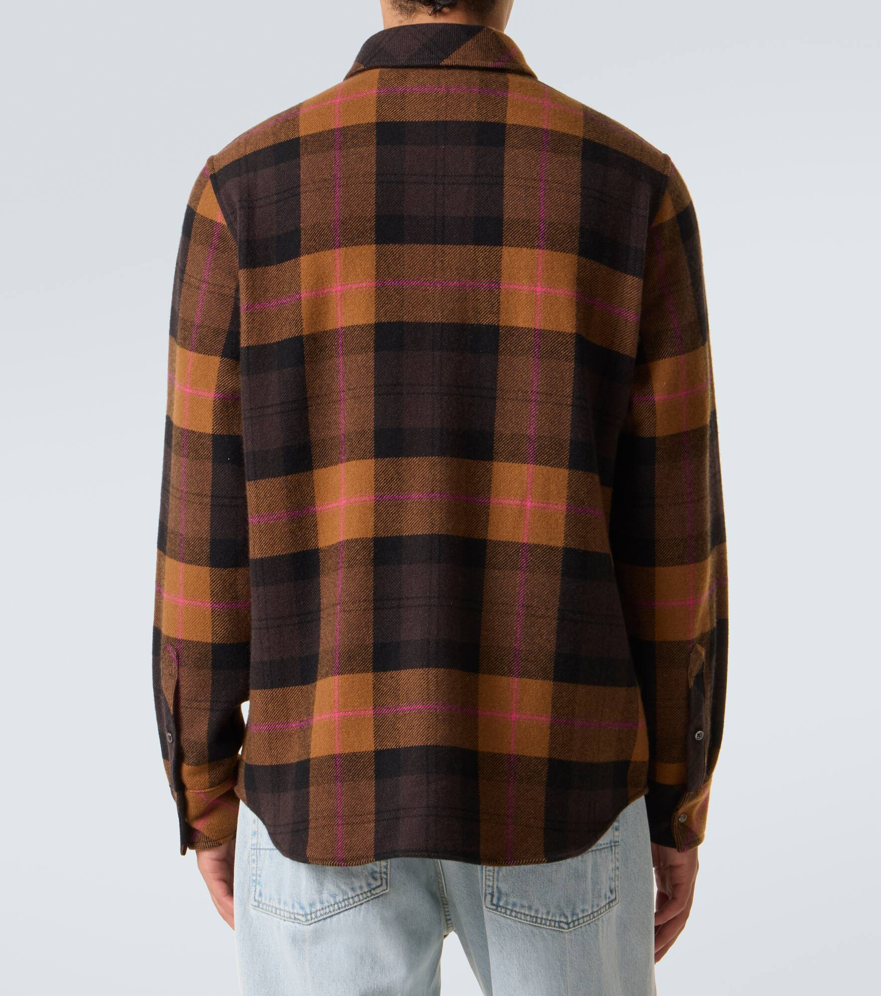 Cashmere plaid shirt - 4