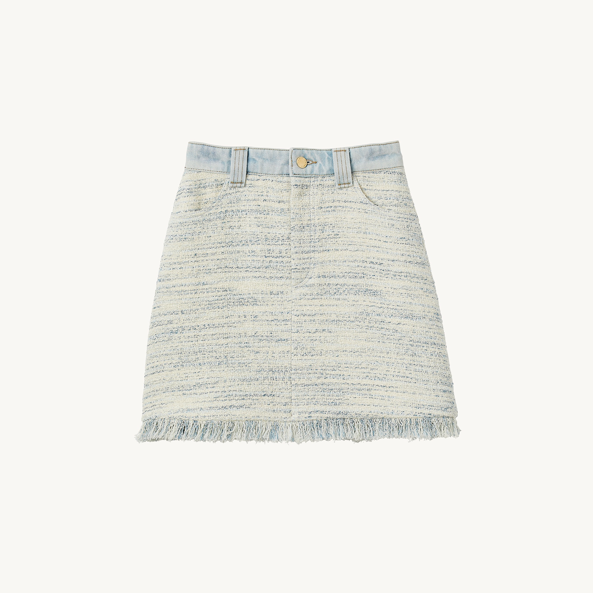 Short tweed skirt - 1