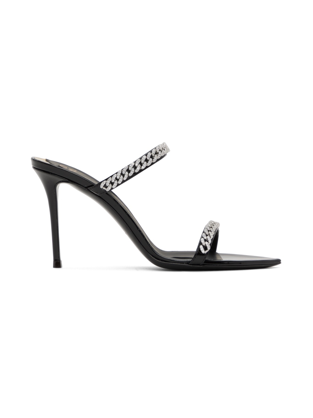 Black Intriigo String 90 Heeled Sandals - 1