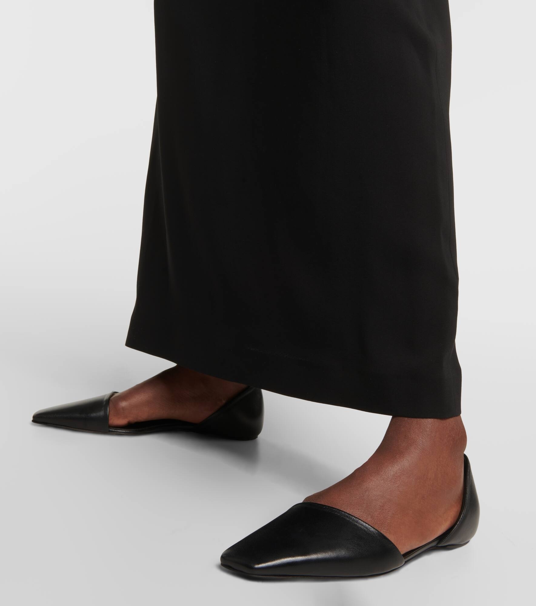 The Asymmetric D'Orsay leather flats - 4