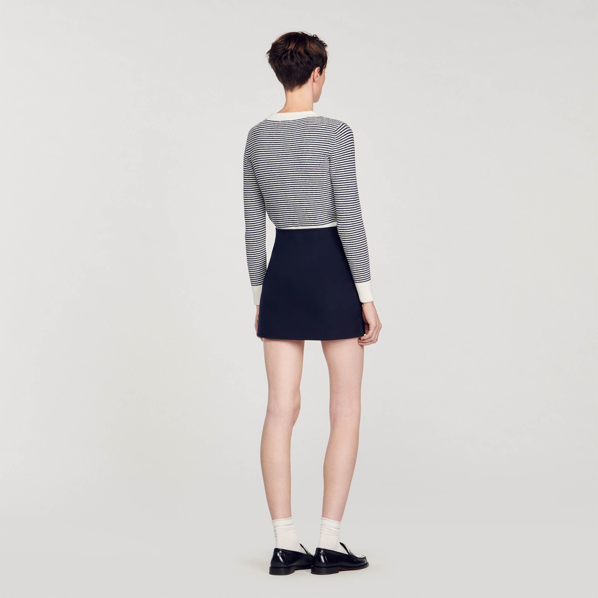Short wool twill skirt - 6