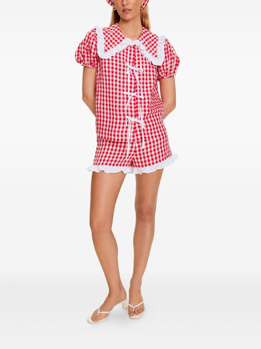 gingham-pattern shorts - 2