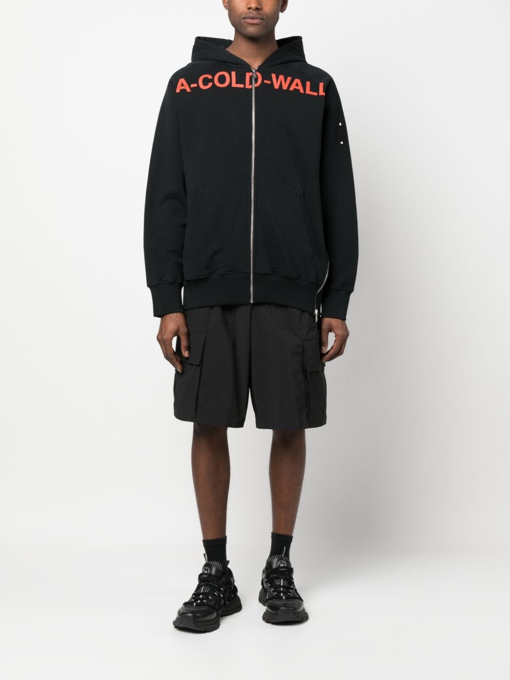 Sphere logo-print hoodie - 2