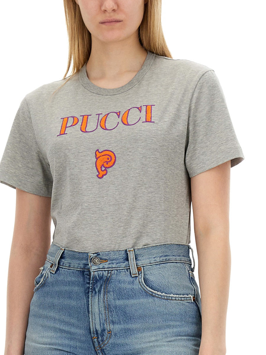 Pucci Women T-Shirt With Logo - 4