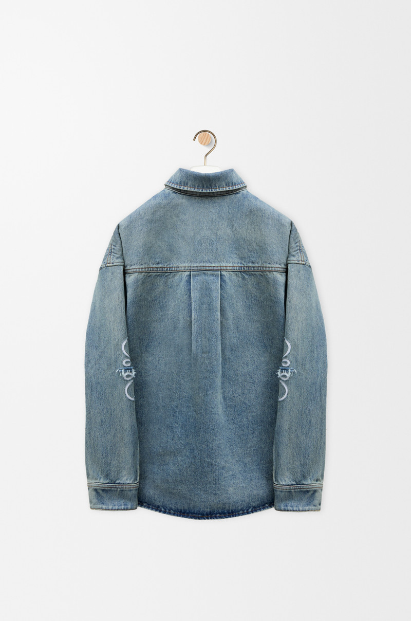 Loewe Anagram overshirt in denim outlook