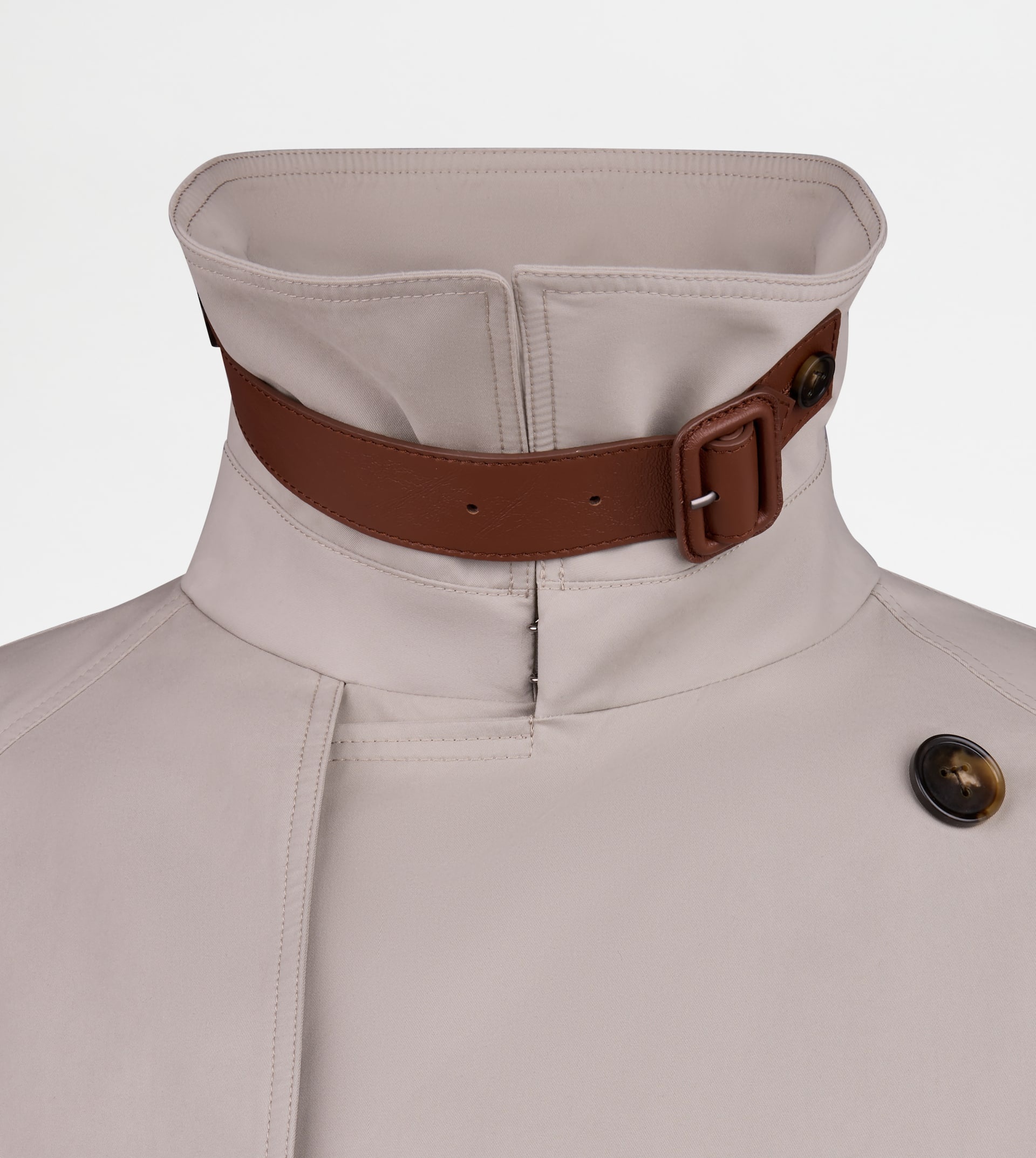 SHORT TRENCH COAT - OFF WHITE - 2