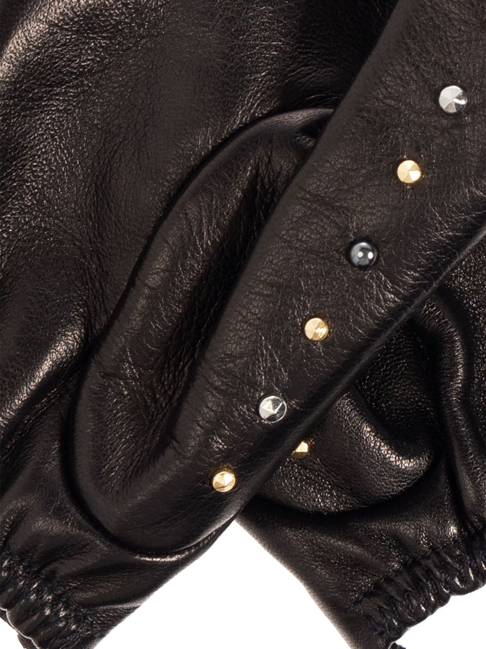 studded leather gloves - 4