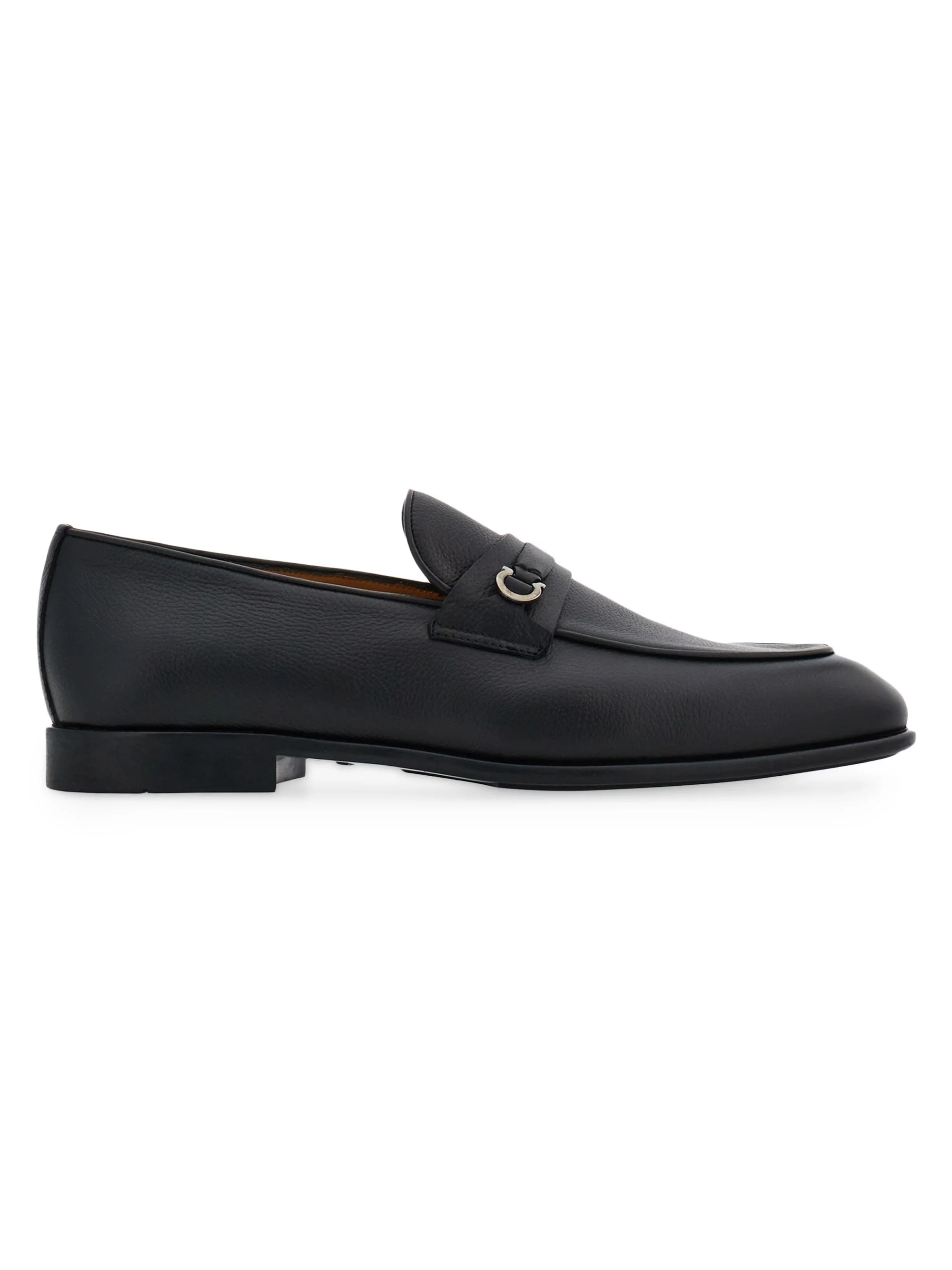 Men's Desio Leather Gancio Penny Loafers - Nero Leather - 1