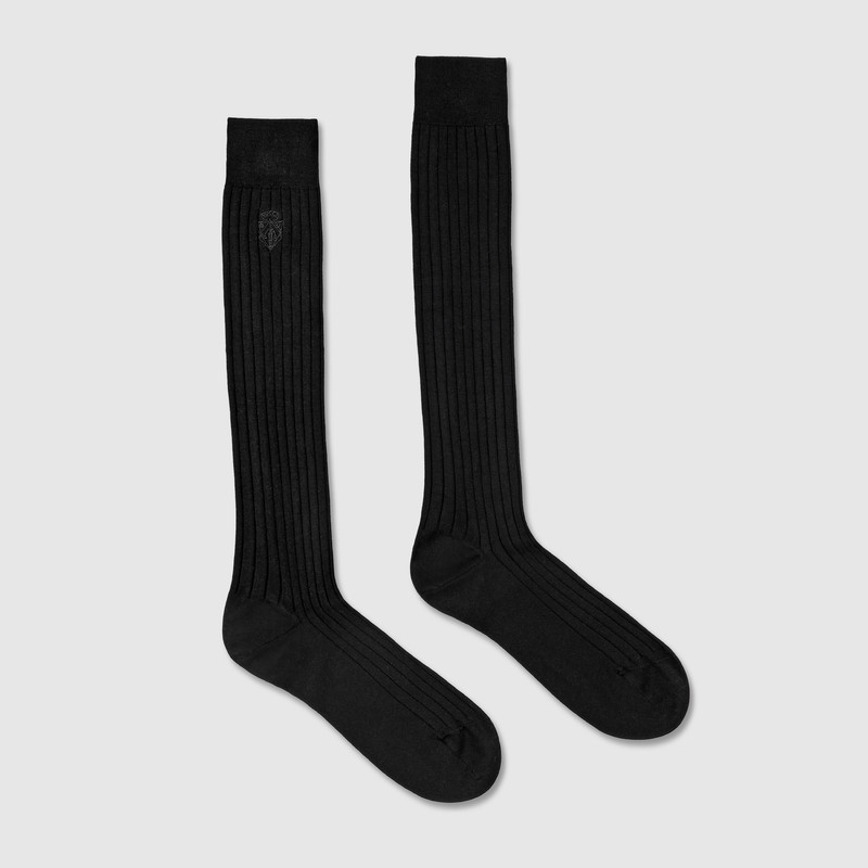 GUCCI Knit cotton socks with embroidery outlook
