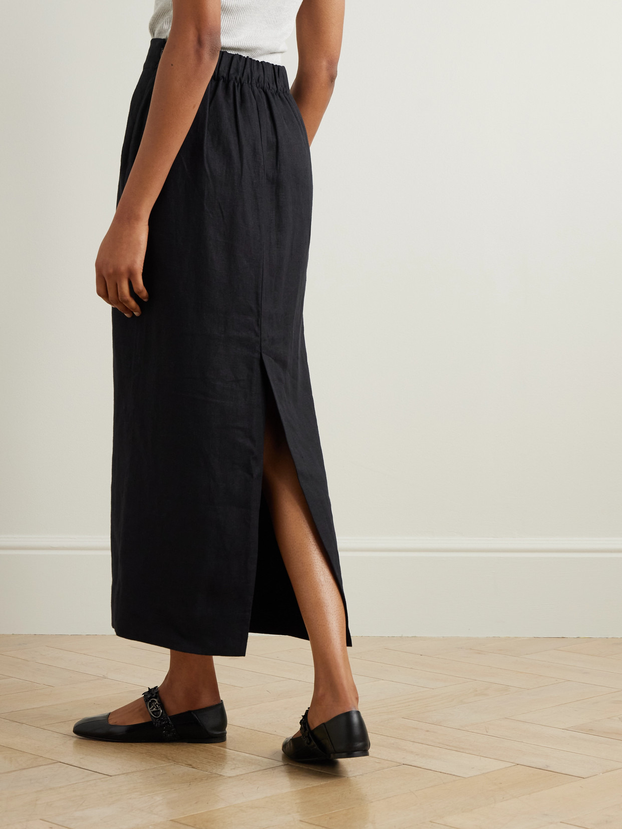 Emma Linen Midi Skirt - 3