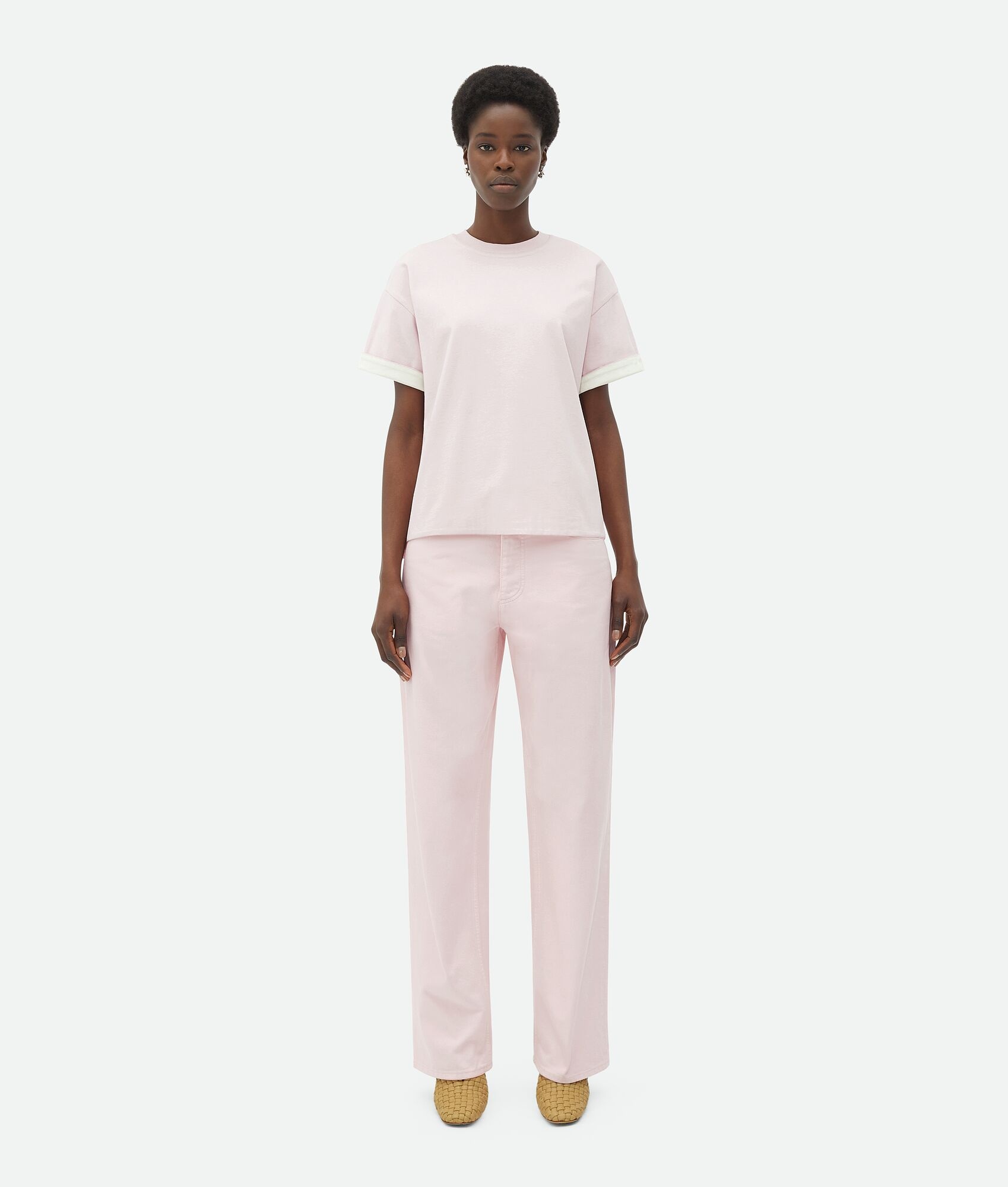 Double Layer Relaxed Cotton T-Shirt - 4