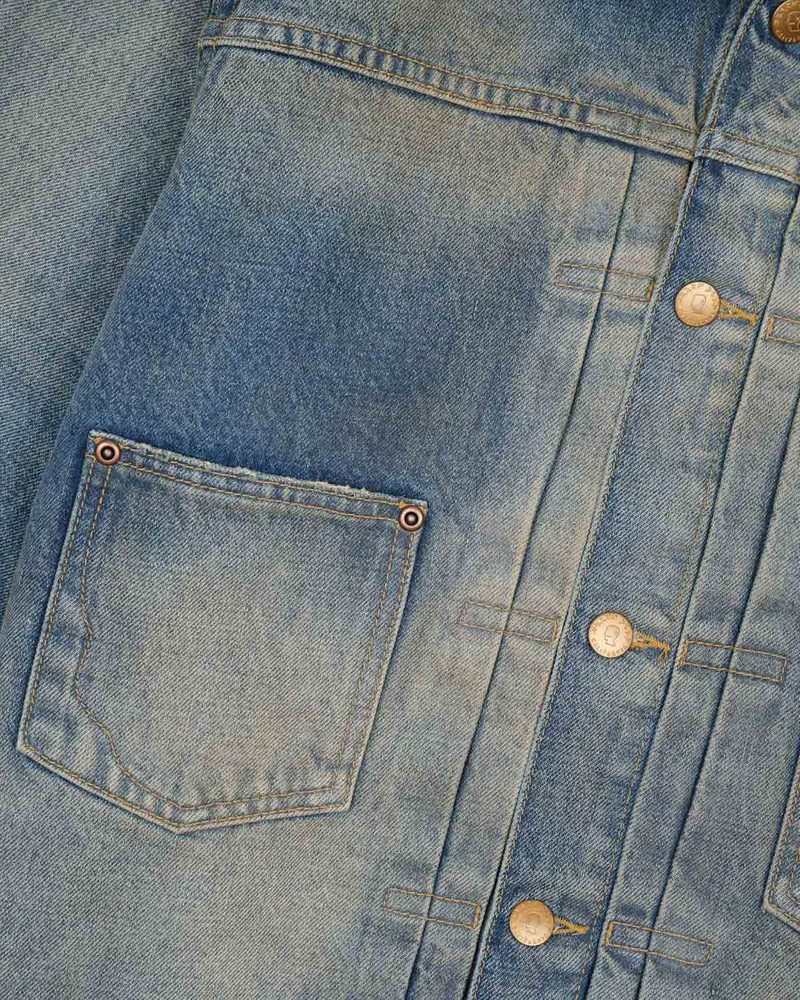 14.75oz Denim Trucker Jacket - Washed Indigo 3