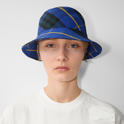 Burberry Check Linen Bucket Hat outlook