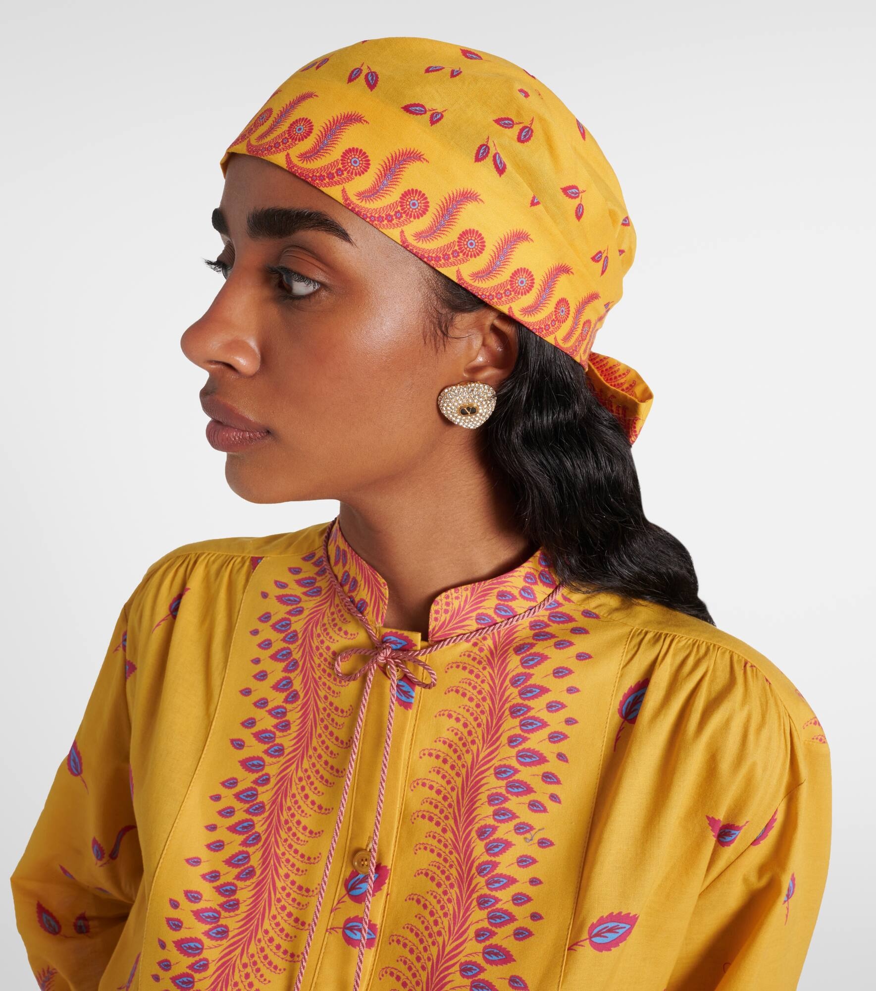 Escape cotton and silk head wrap - 2