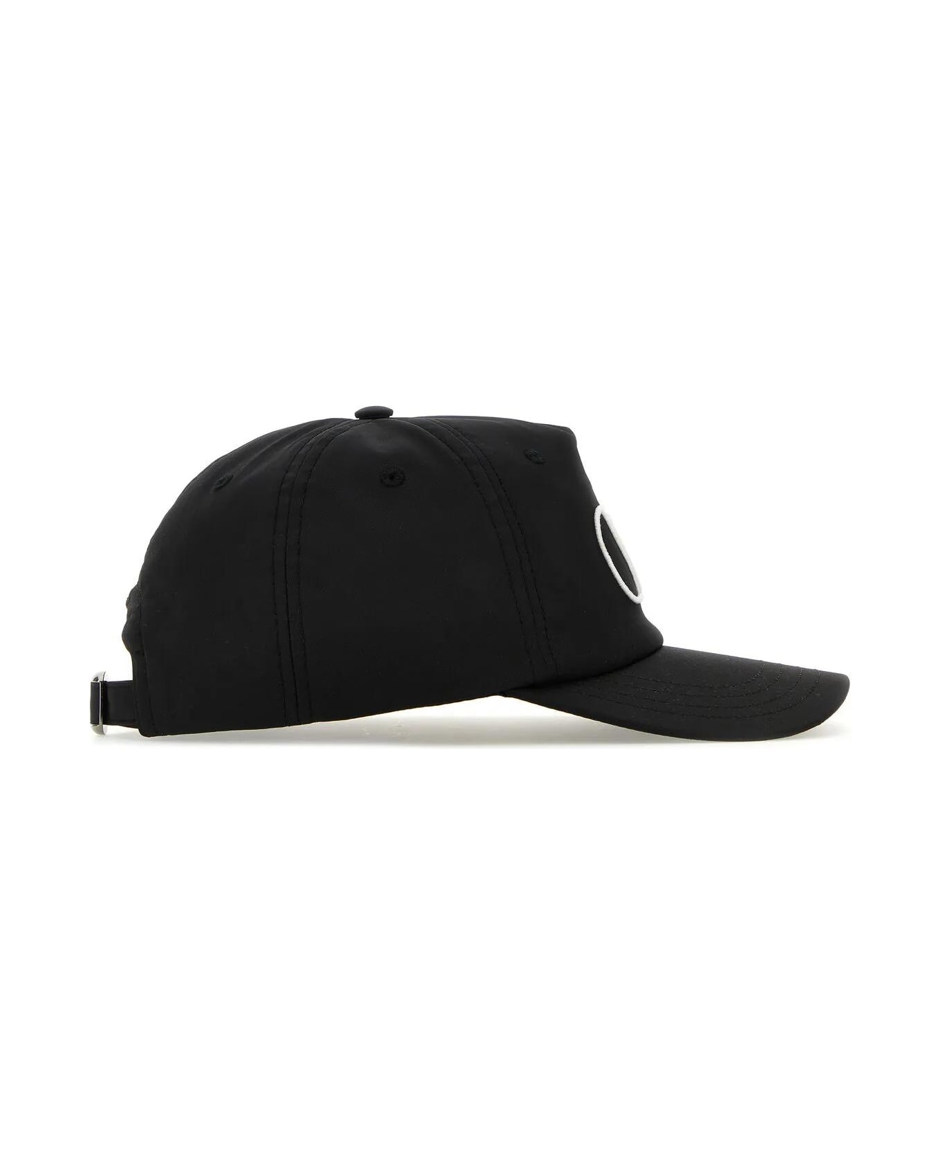 Black Polyester Blend Baseball Cap - 2