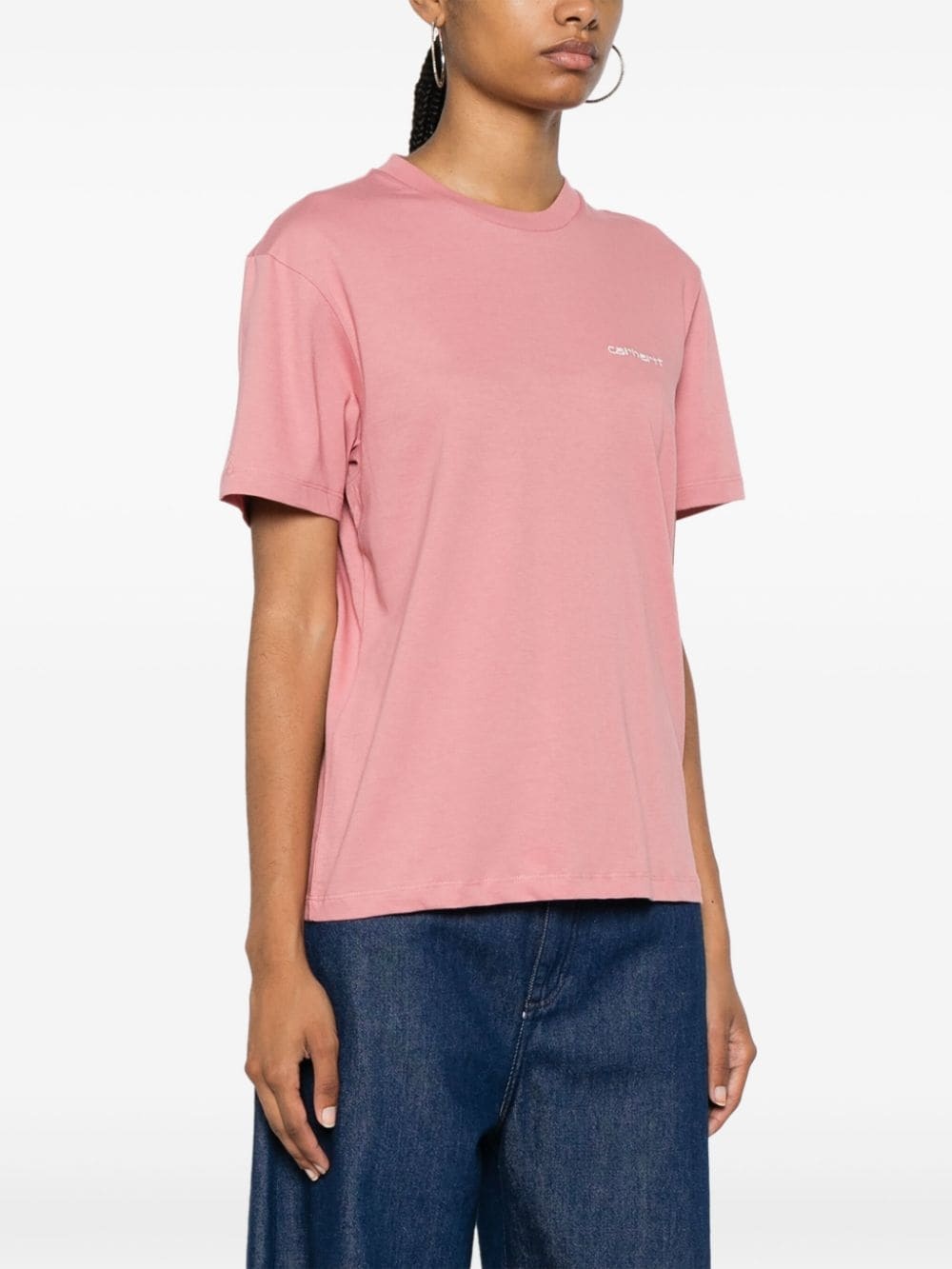 Script embroidery T-shirt - 3