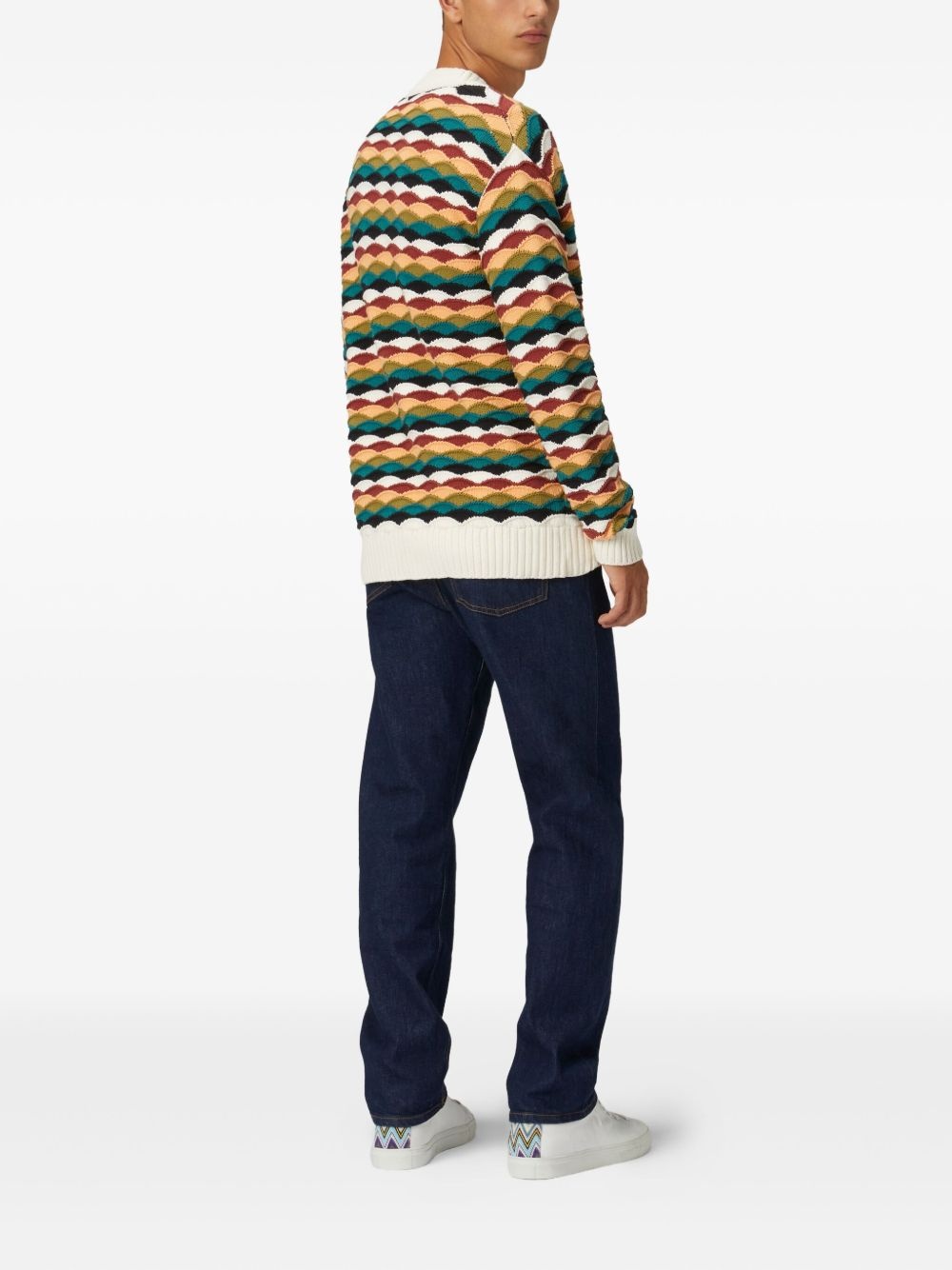 patterned-jacquard cardigan - 3