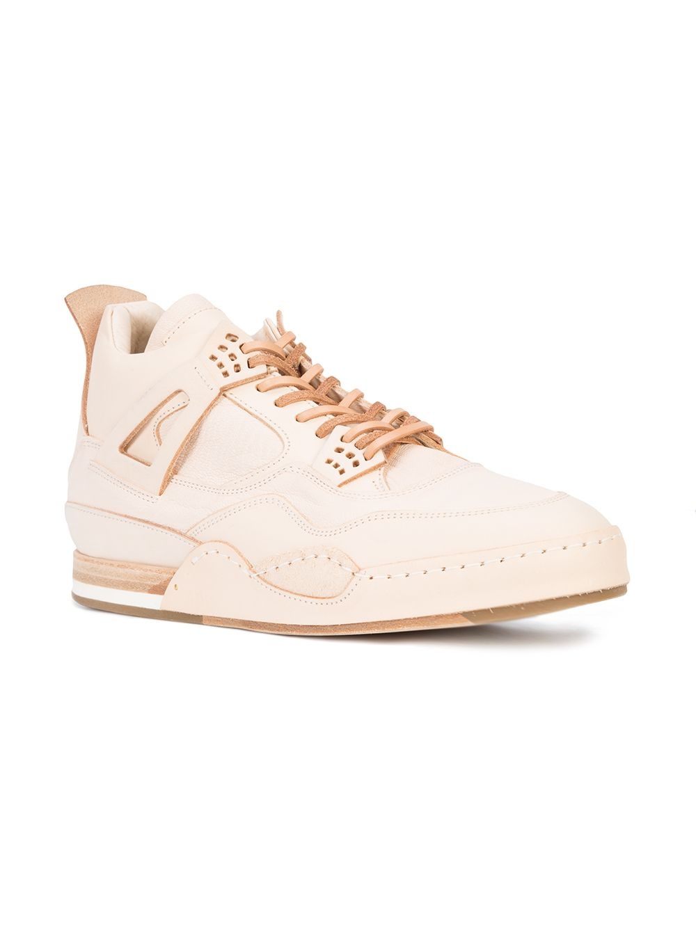 panelled lace-up sneakers - 2