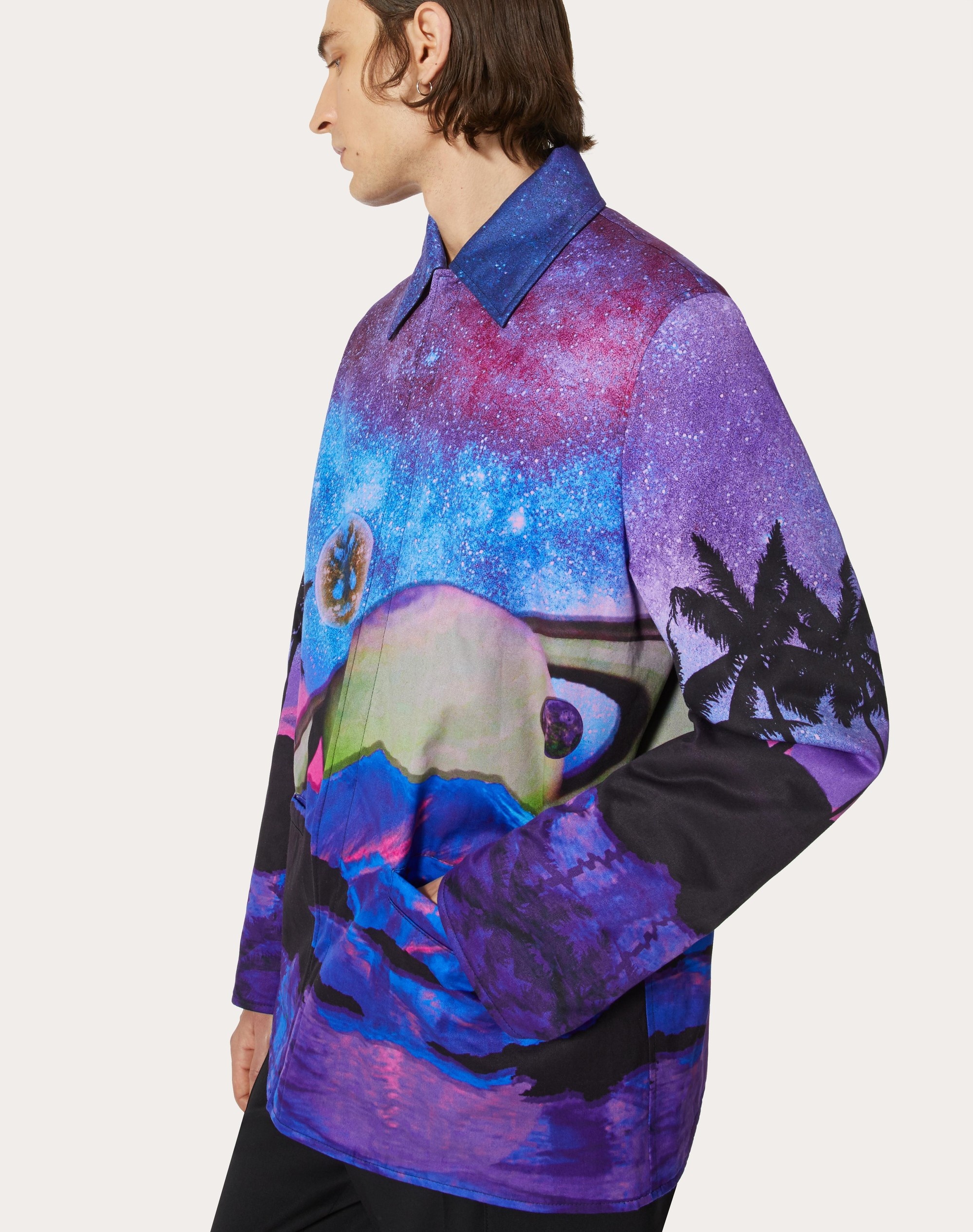 COTTON JACKET WITH WATER SKY PRINT - 5