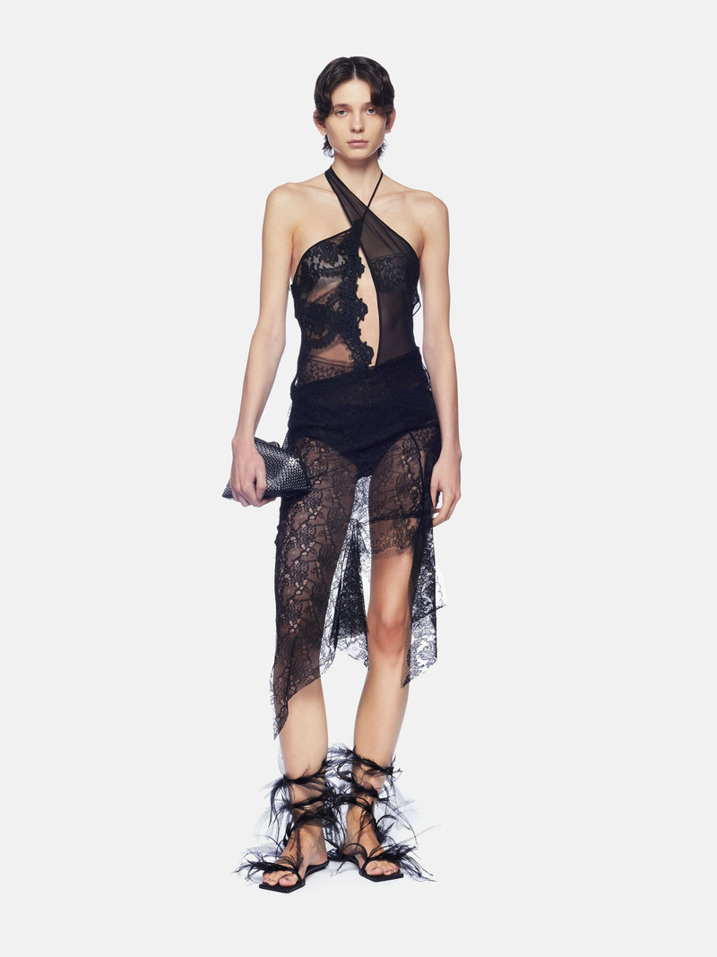 THE ATTICO BLACK MINI DRESS outlook