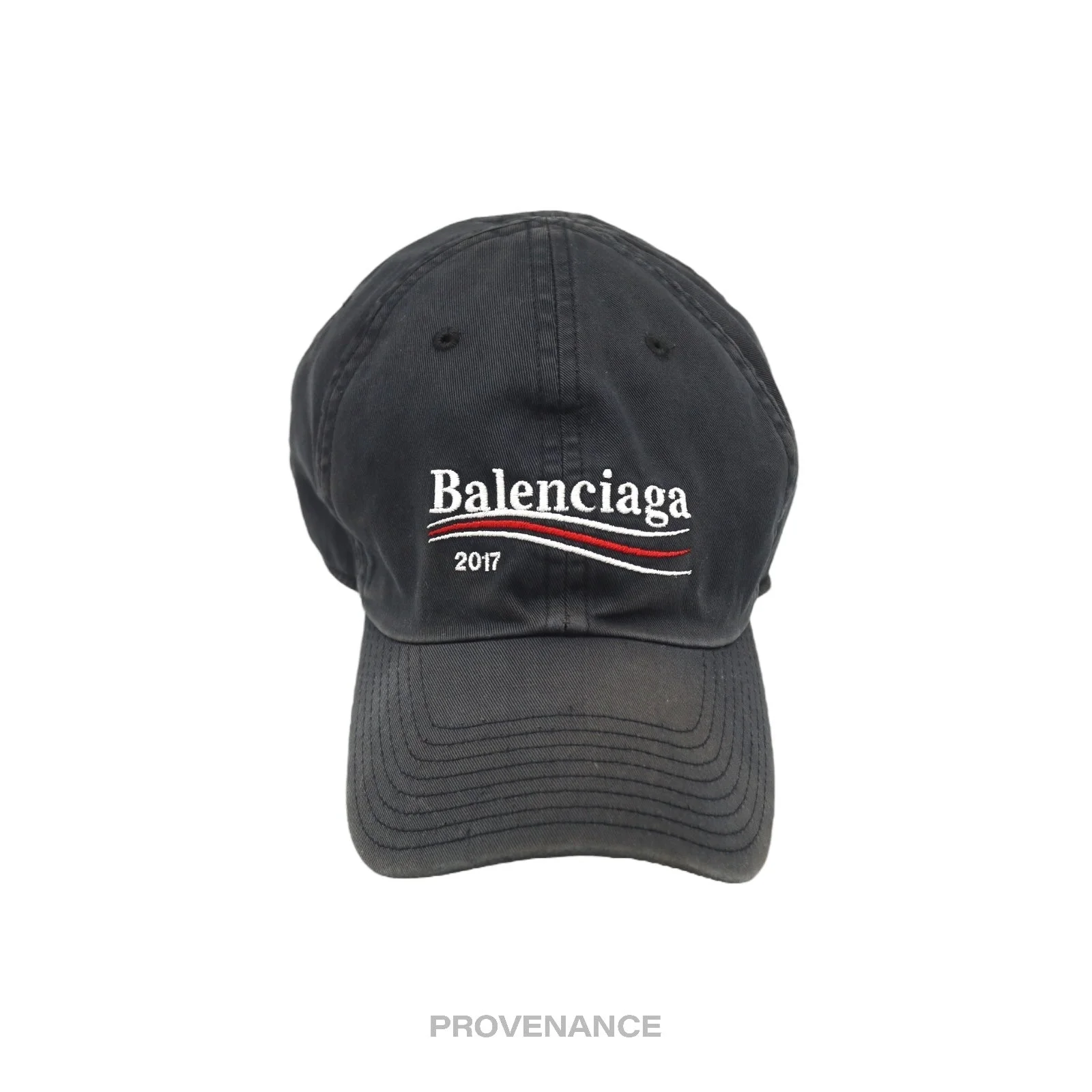 Balenciaga Political Campaign Cap Hat - Washed Black - 1