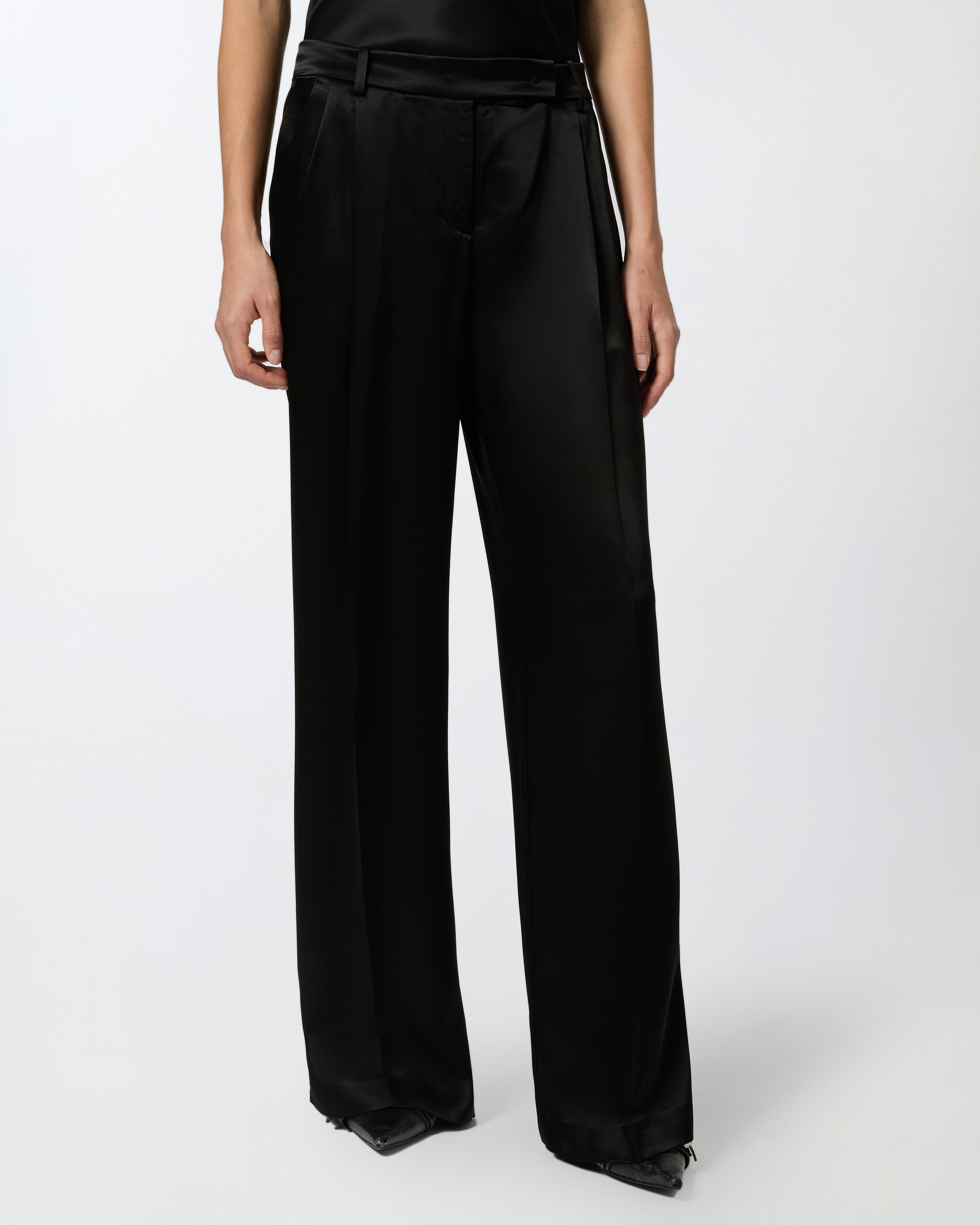 TAILORED SATIN TROUSERS - 3