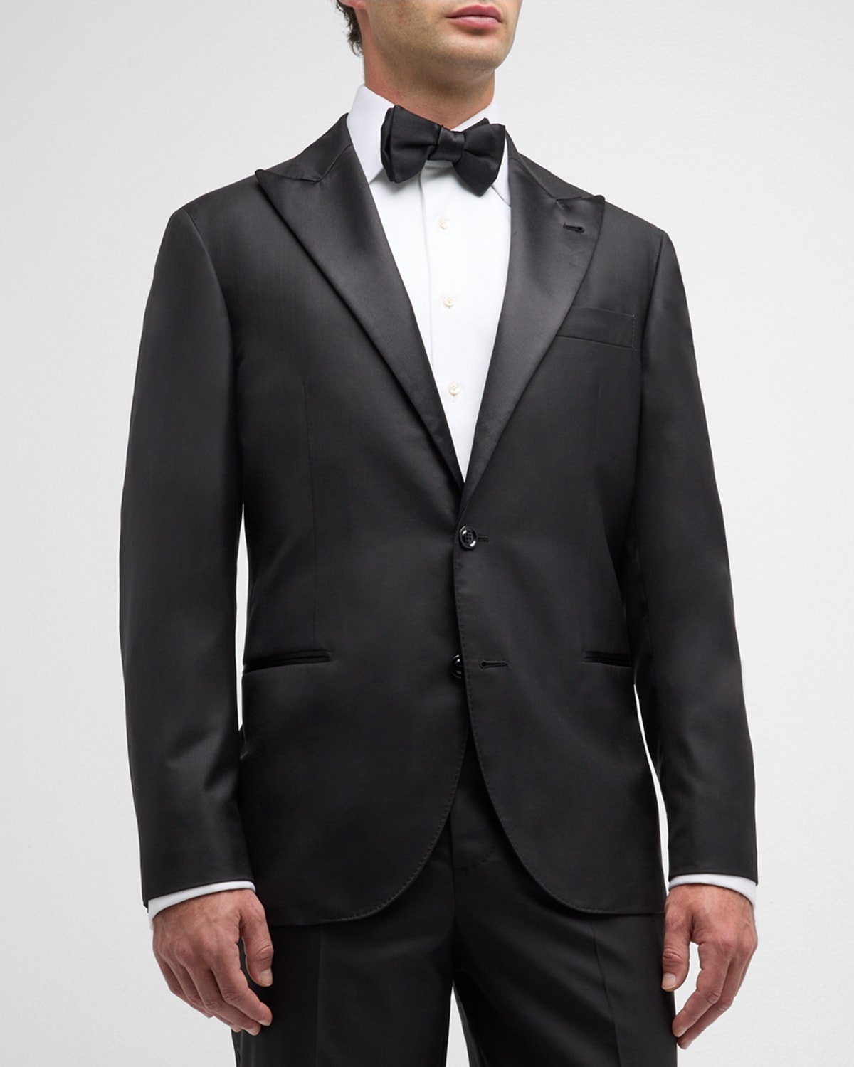 Men's Solid Peak-Lapel Tuxedo - 6