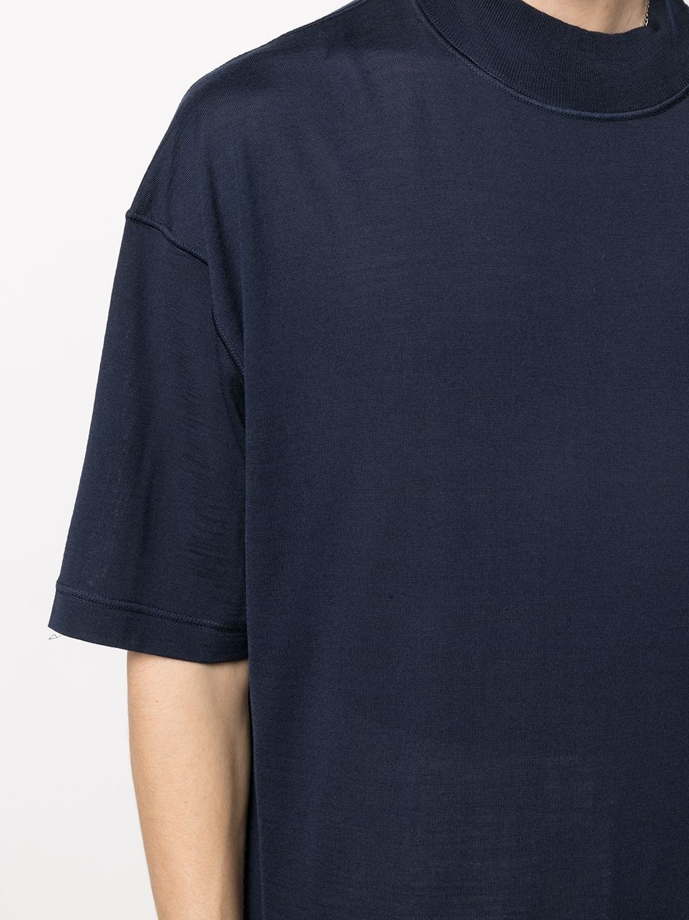 mock neck T-shirt - 5