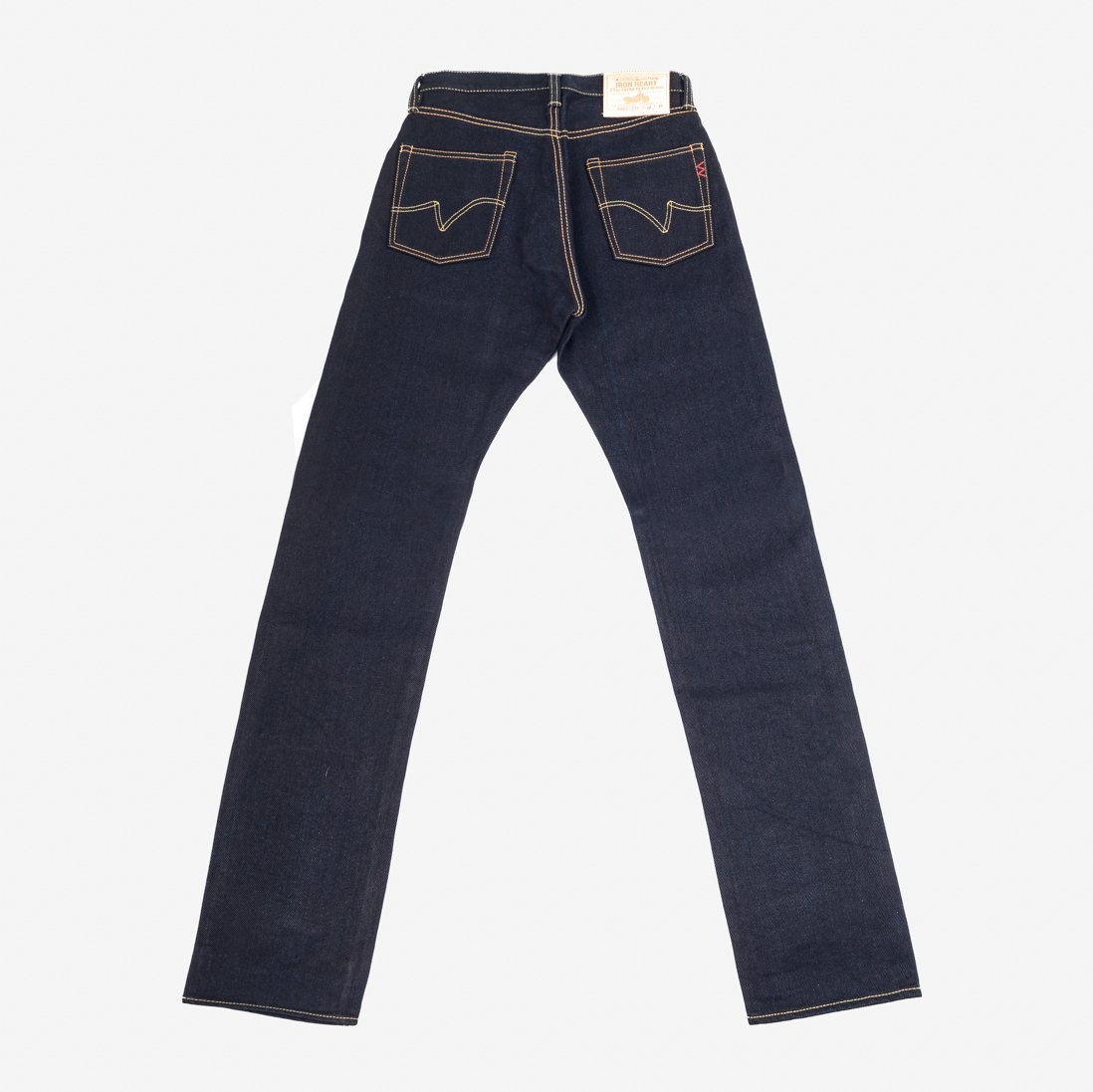 IH-888S-21ib 21oz Selvedge Denim Medium/High Rise Tapered Cut Jeans - Indigo/Black - 5