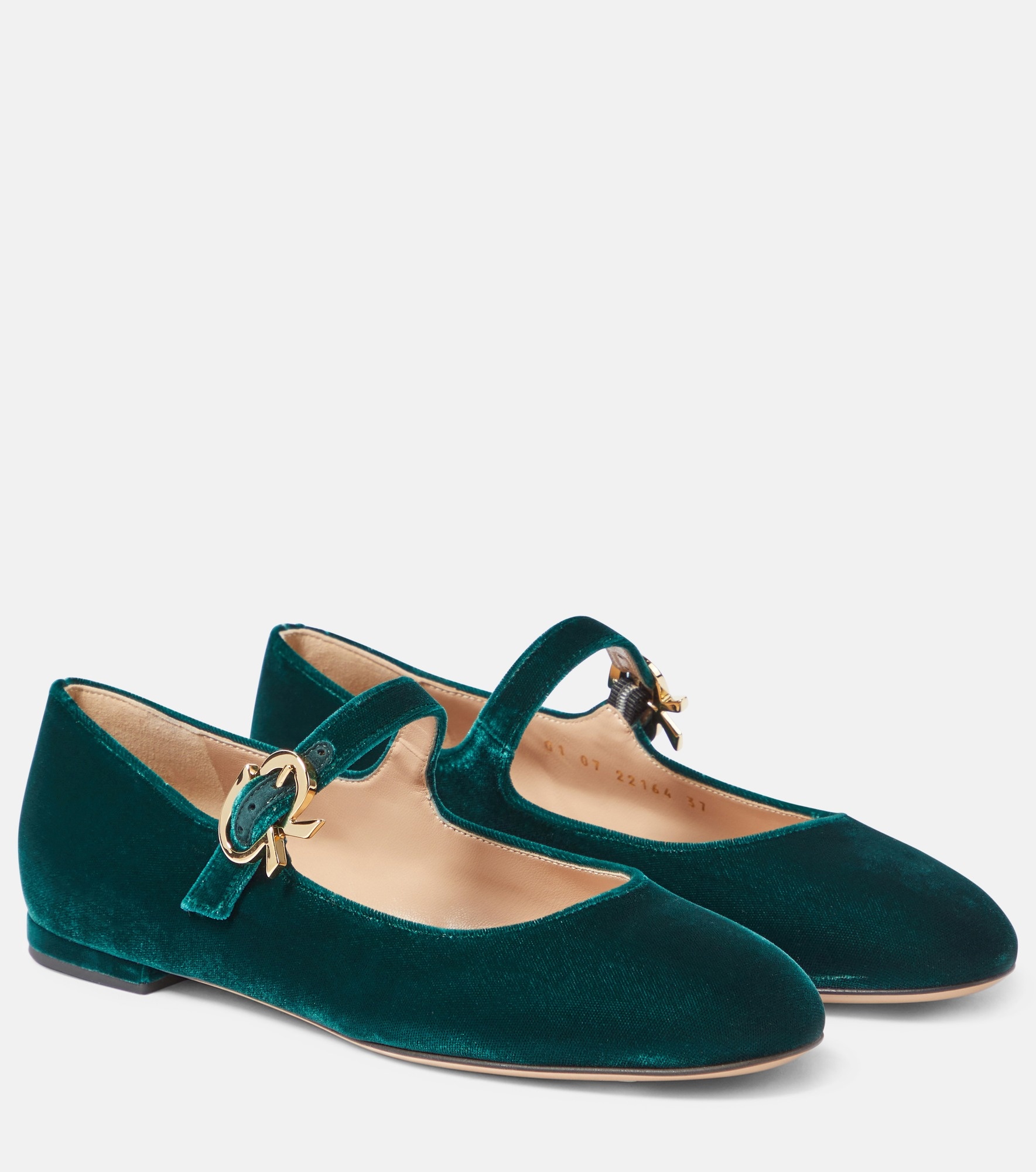 Mary Ribbon velvet ballet flats - 1