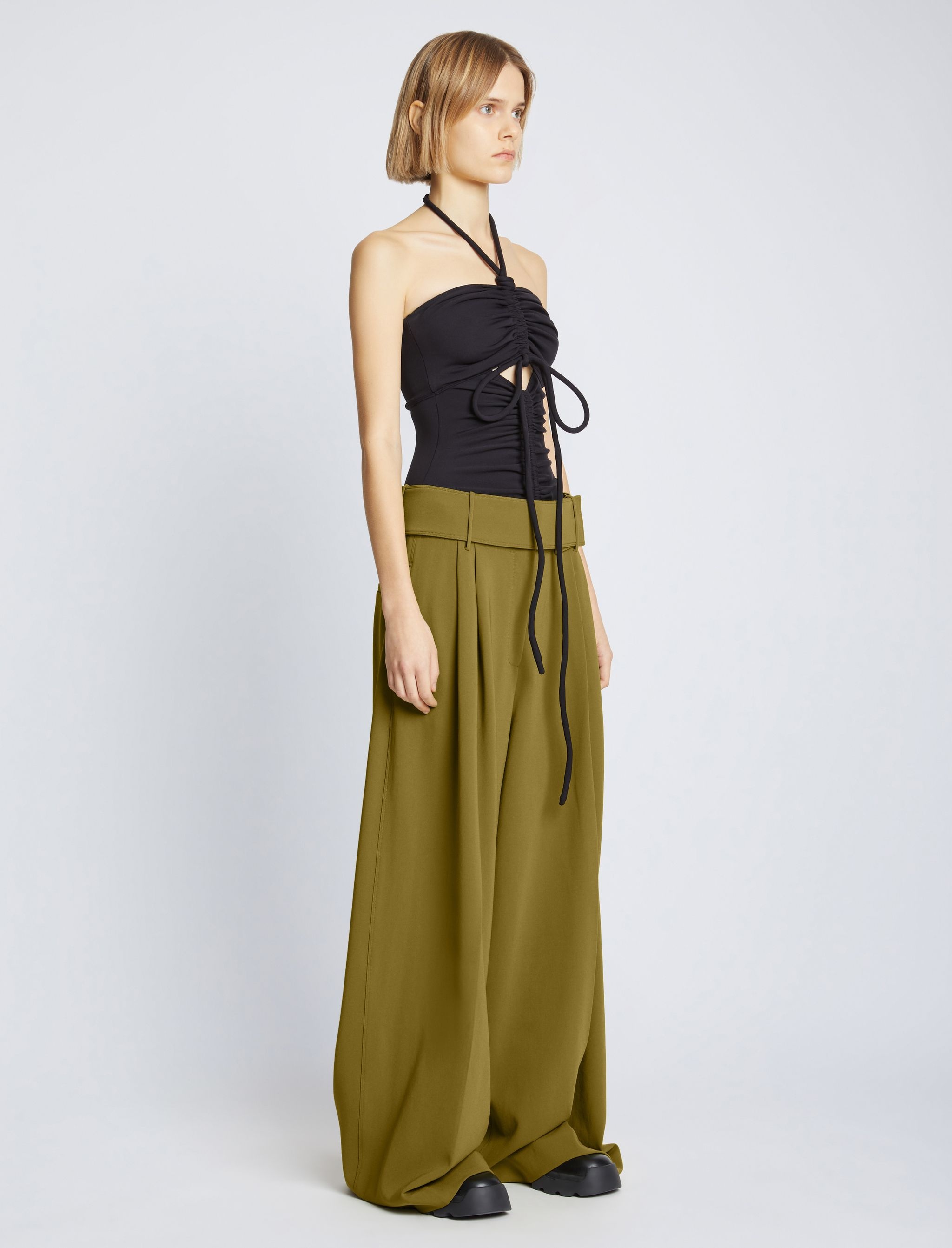 Matte Viscose Crepe Pants - 3