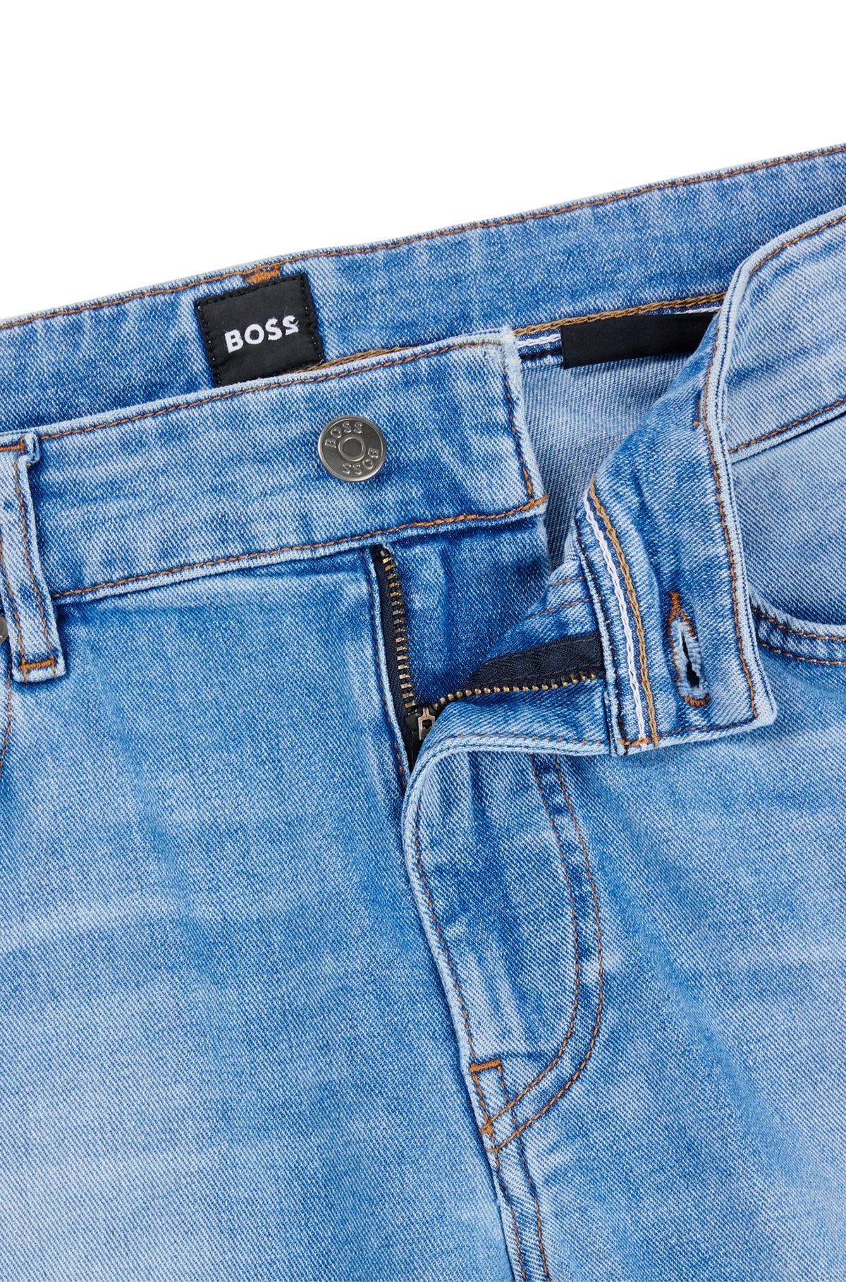SLIM-FIT JEANS IN BLUE SUPER-SOFT STRETCH DENIM - 6