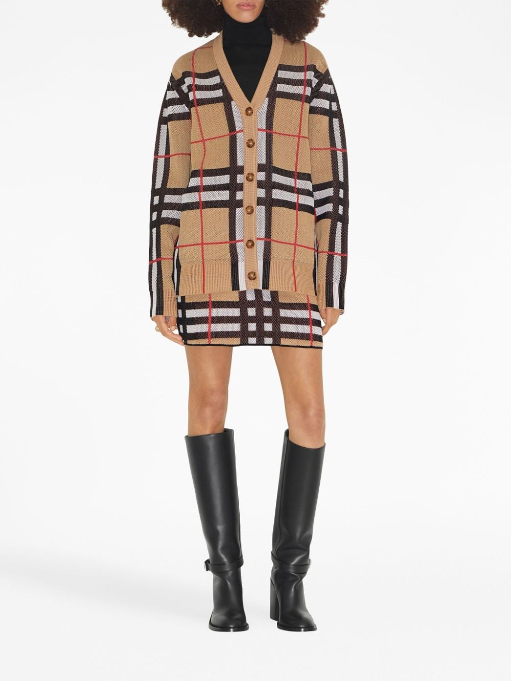 Vintage Check V-neck cardigan - 2