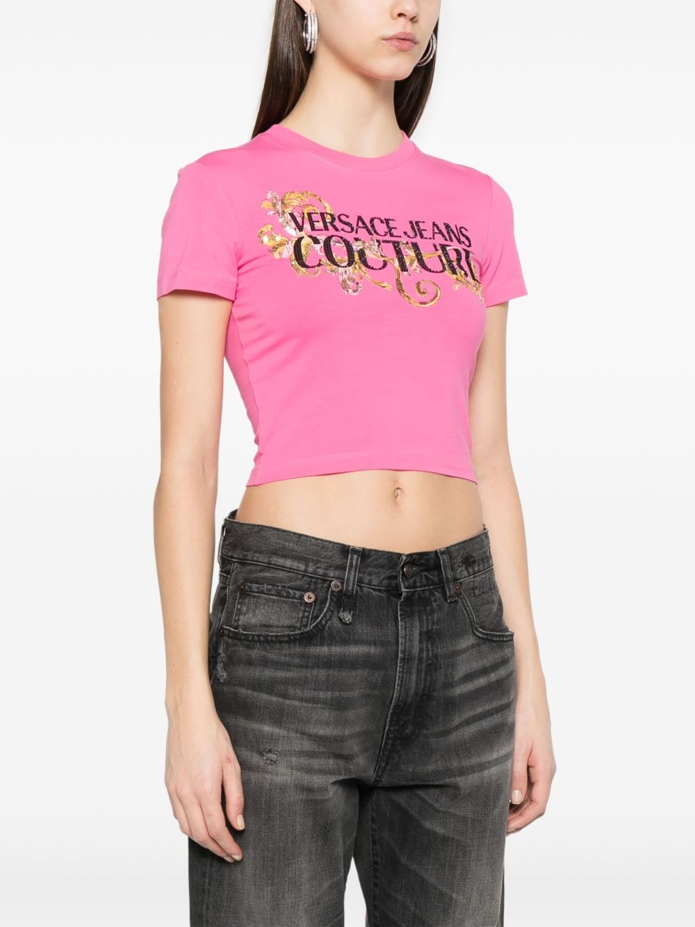 Crystal Outline Barocco T-shirt - 3